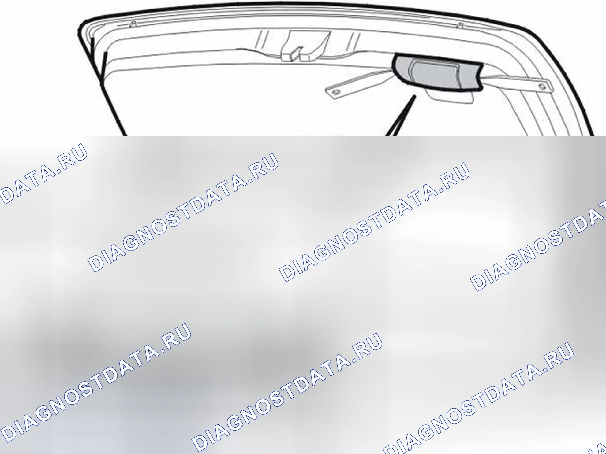 Рис. 33: СНЯТИЕ ПАНЕЛИ ДВЕРИ БАГАЖНИКА. Volvo V50 I рестайлинг