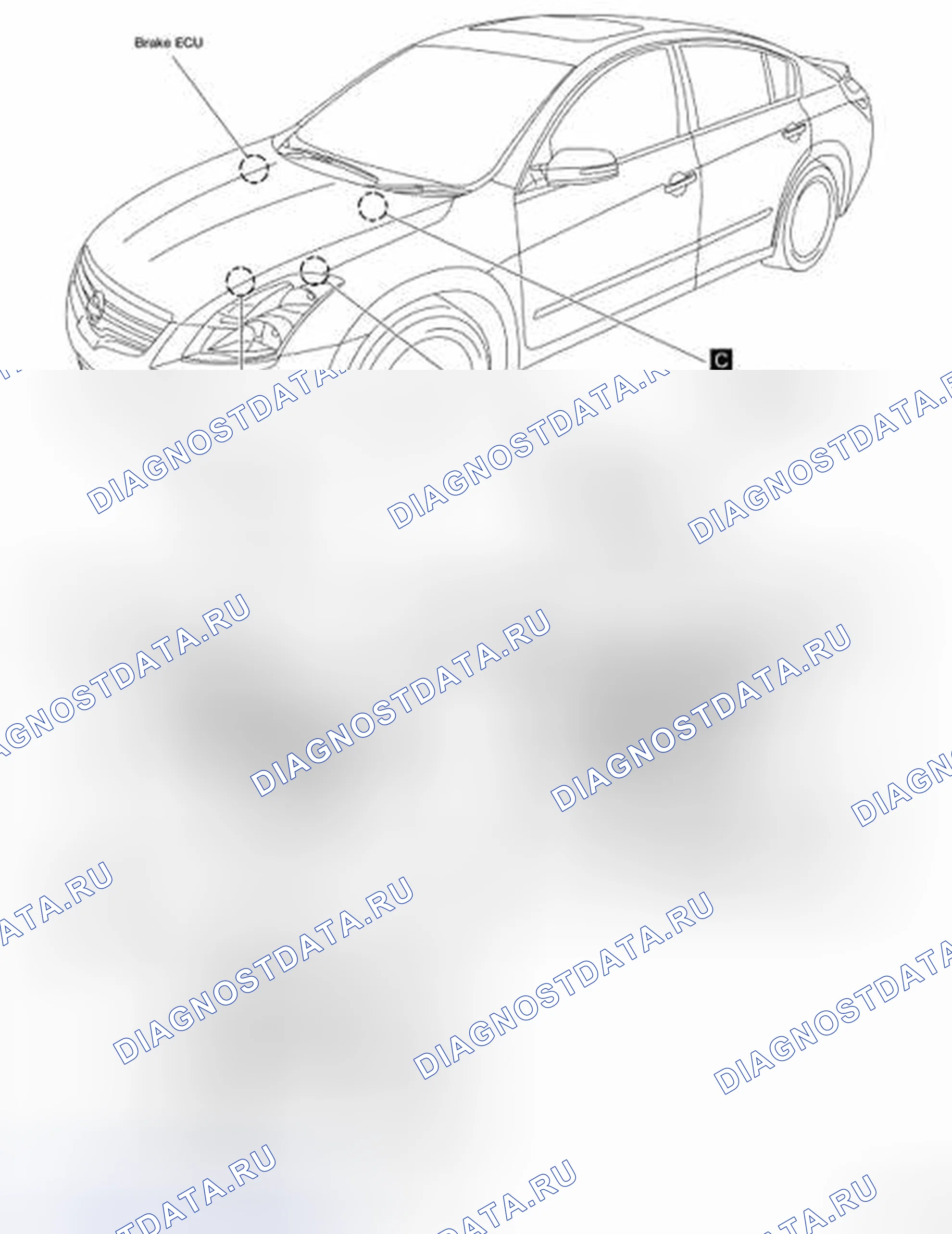 Рис. 160: МОТОРНЫЙ ОТСЕК. Nissan Altima L32