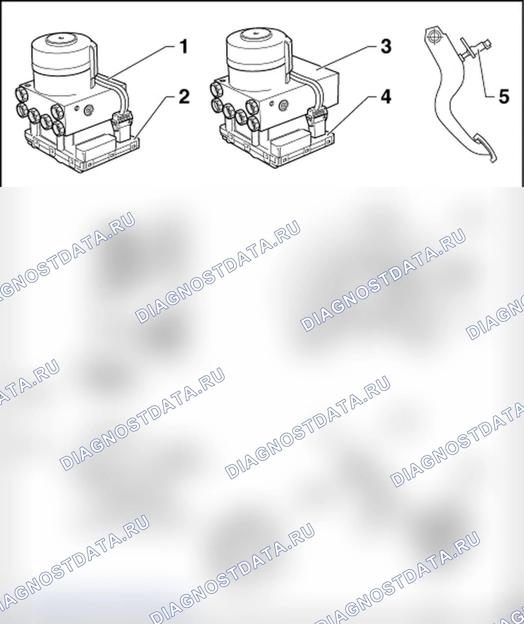 Рис. 61: РАСПОЛОЖЕНИЕ ЭЛЕКТРИЧЕСКИХ И ЭЛЕКТРОННЫХ КОМПОНЕНТОВ, ABS/EDL/ASR. Volkswagen New Beetle A4