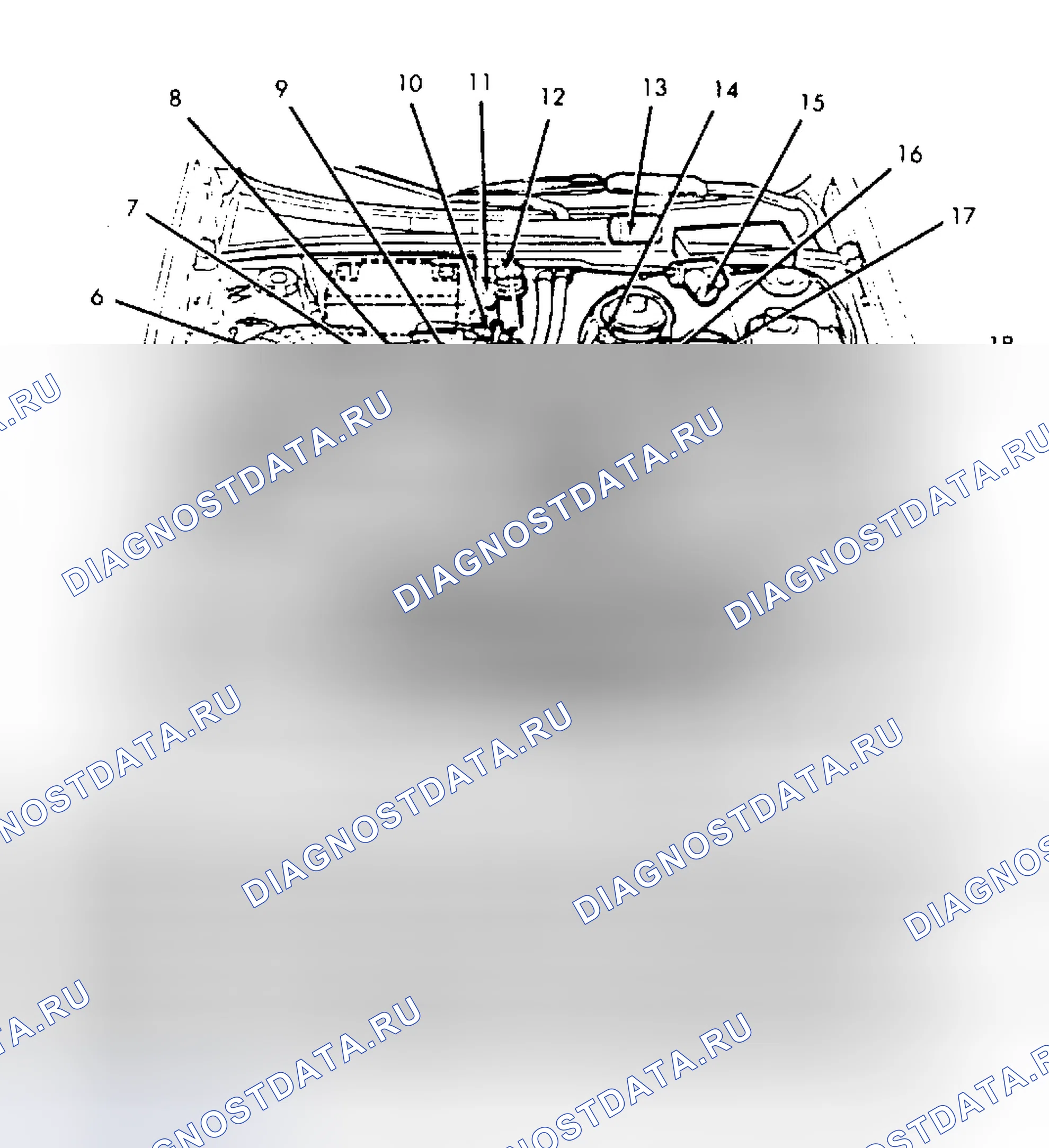Рис. 4: Расположение компонентов (4 из 4). Audi 80 B4