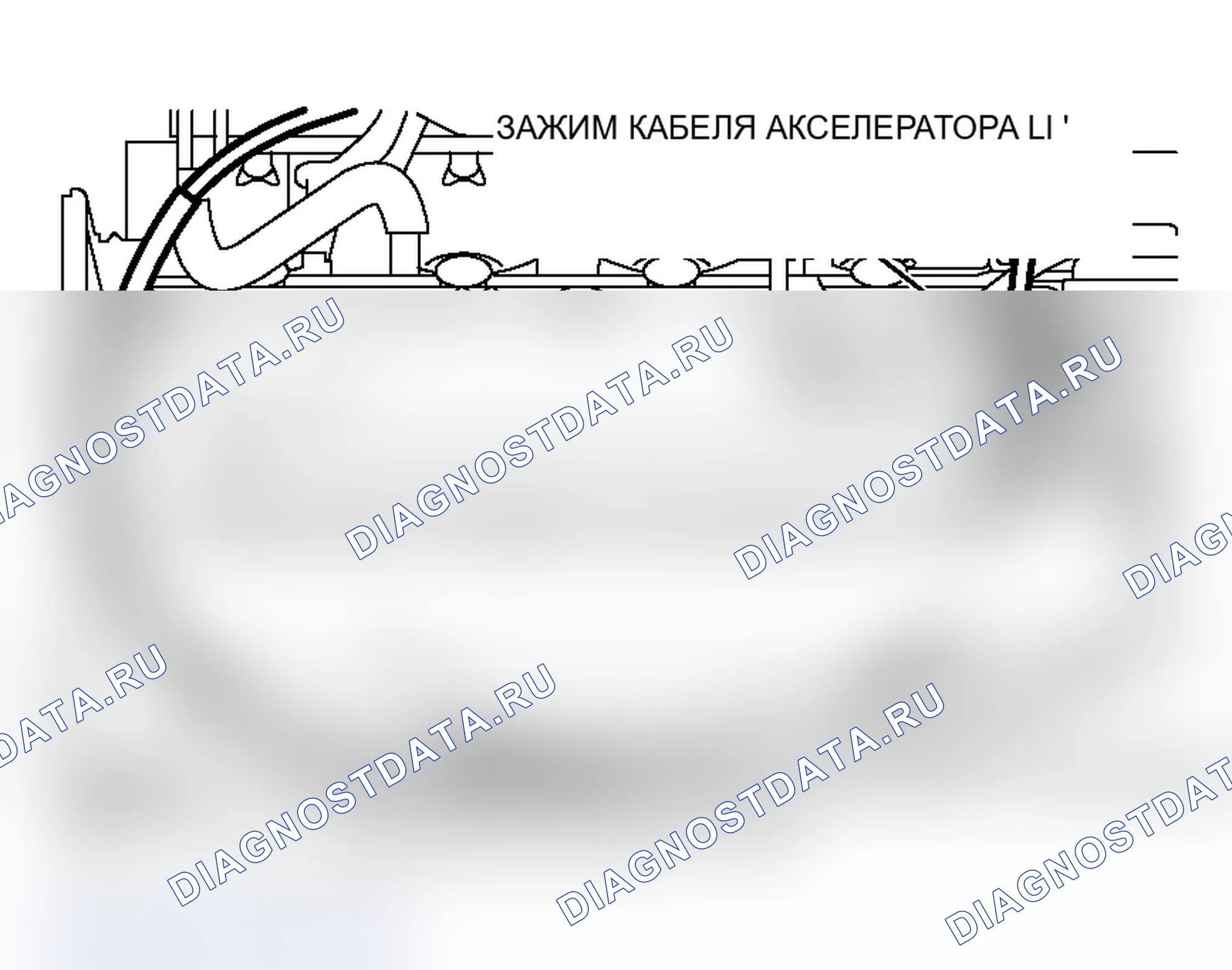 Рис. 7: >> A <<МОНТАЖ КАБЕЛЯ УСКОРИТЕЛЯ В СБОРЕ. Mitsubishi Lancer Evolution IX
