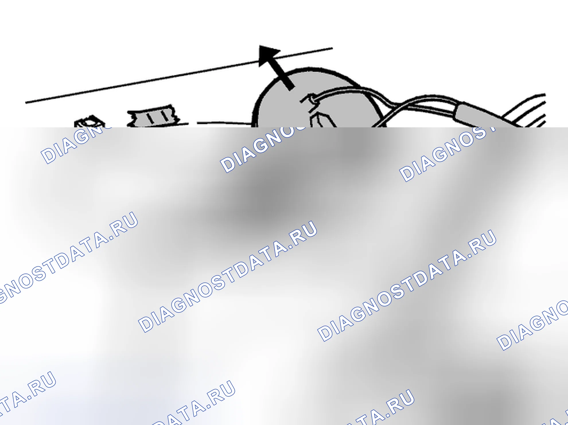 Рис. 38: Установка нового датчика уровня топлива. Volvo C70 I