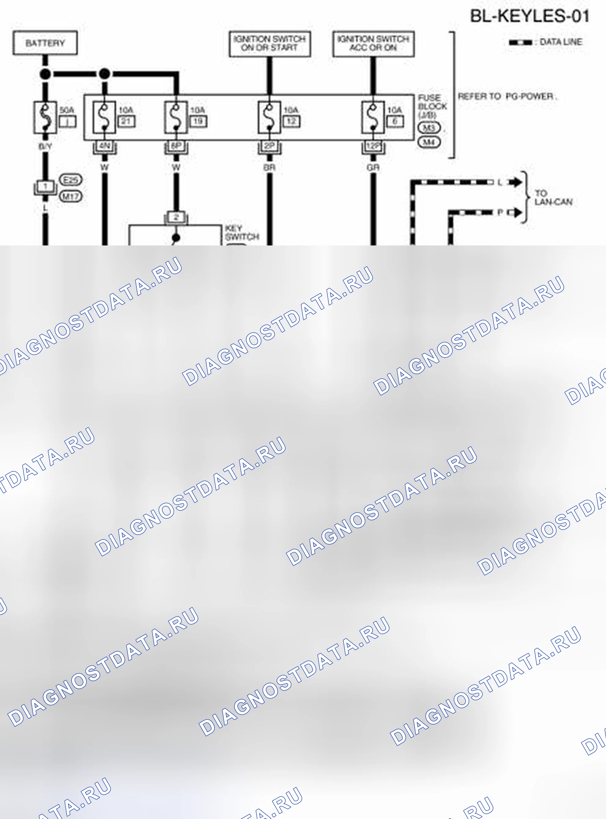 Рис. 14: электросхема - KEYLES. Nissan Sentra B16 рестайлинг