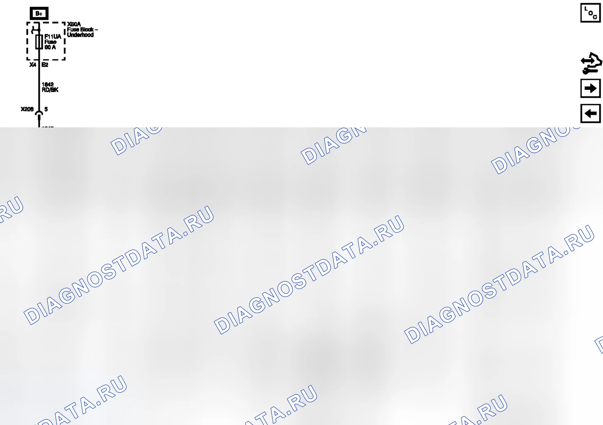 Рис. 25: F11UA, F29DA, F30DA, F31DA, F32DA, F33DA, F34DA, F35DA, F36DA, F37DA И 0 Предохранители F38DA. Chevrolet Equinox II