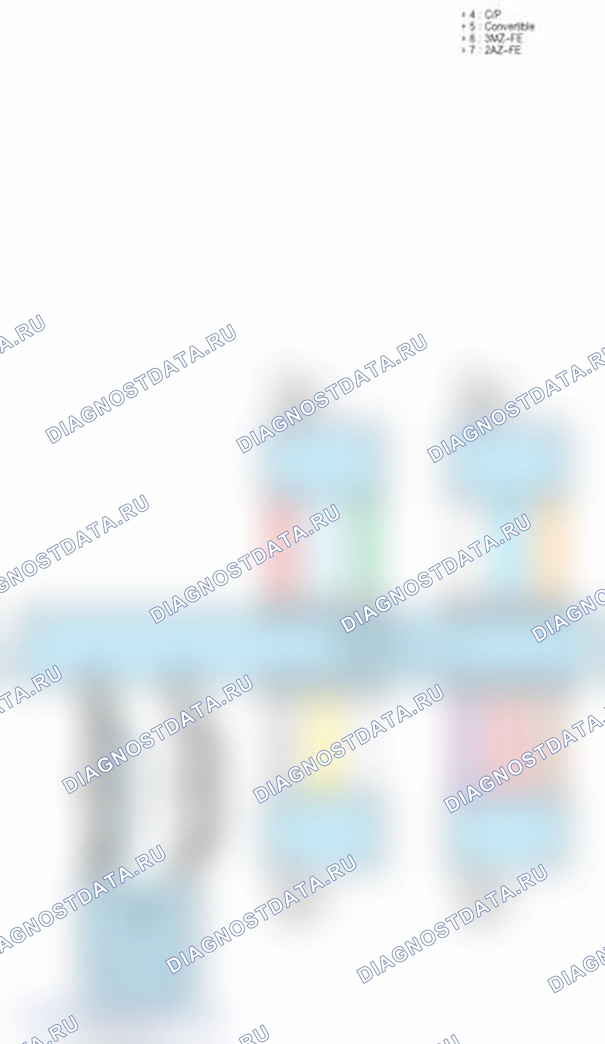 Рис. 107: Схема подключения SRS (4 из 4). Toyota Camry Solara II