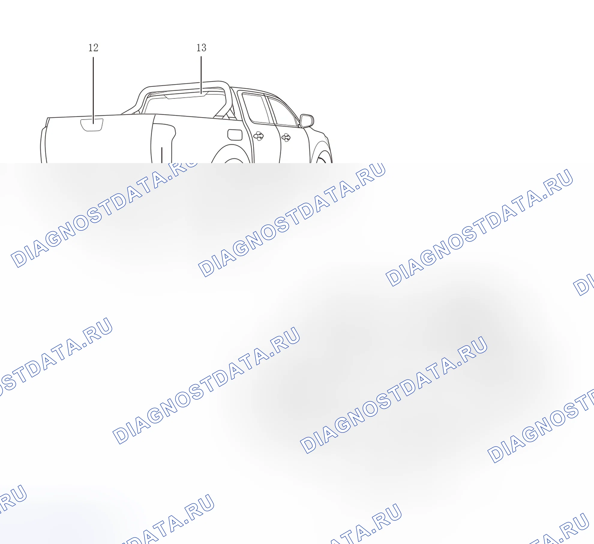 Схема расположения пластмассовых деталей — Great Wall Poer-Pickup. Great-Wall Poer Pickup I