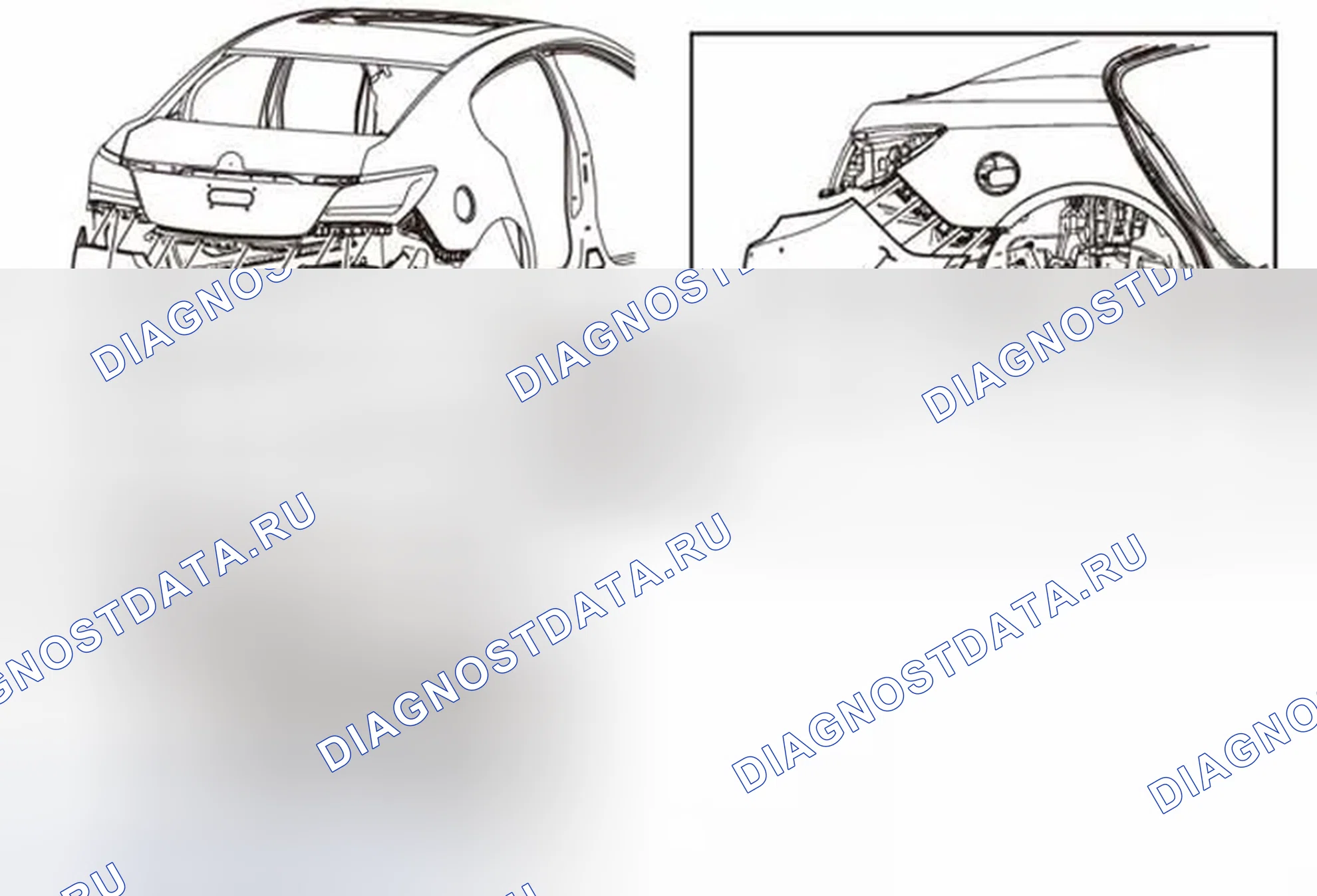 Рис. 19: Замена задней панели бампера. Buick LaCrosse II рестайлинг