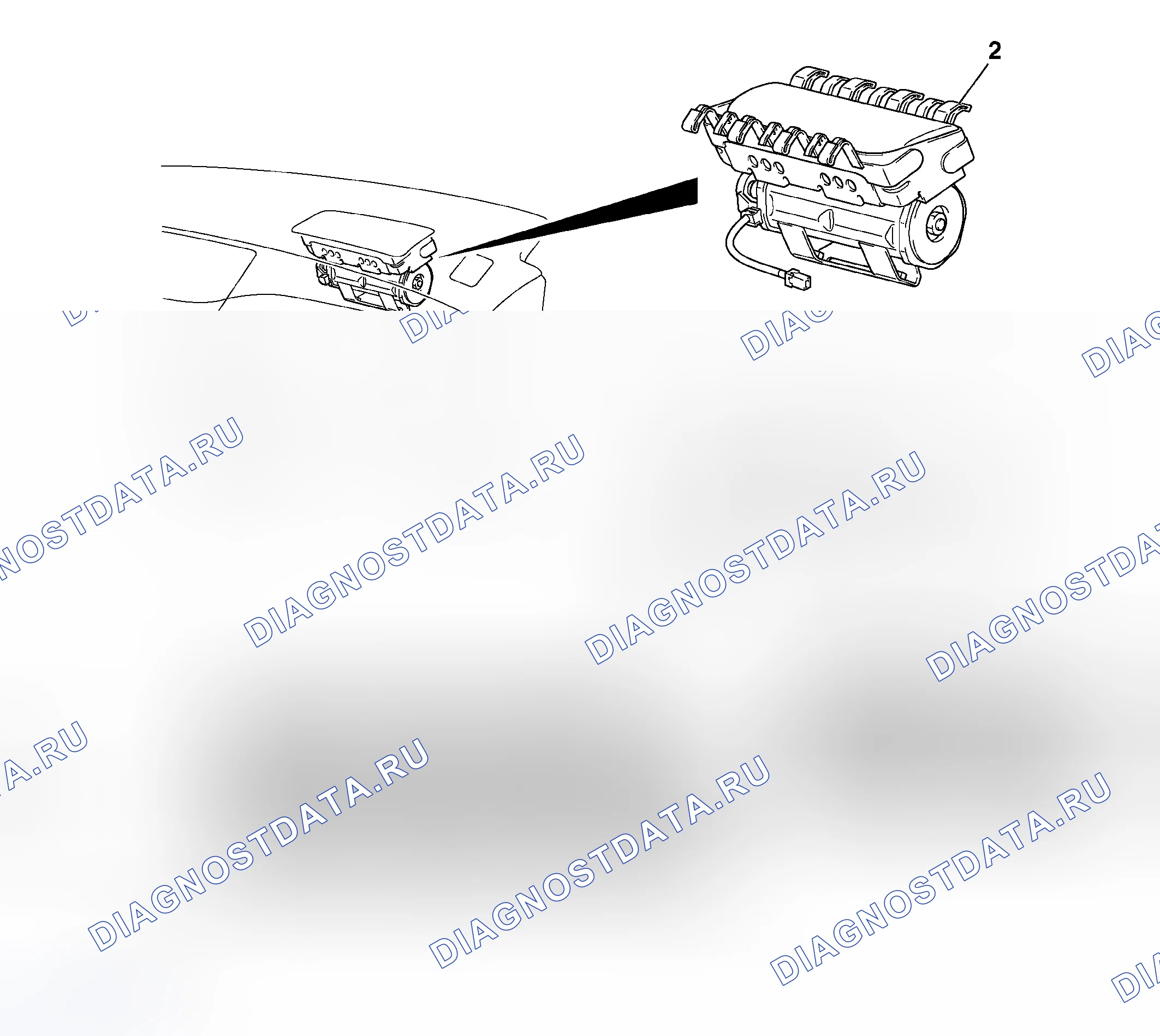 Рис. 517: <МОДУЛЬ ПОДУШКИ БЕЗОПАСНОСТИ ПАССАЖИРА (СПЕРЕДИ)>. Mitsubishi Lancer Evolution IX