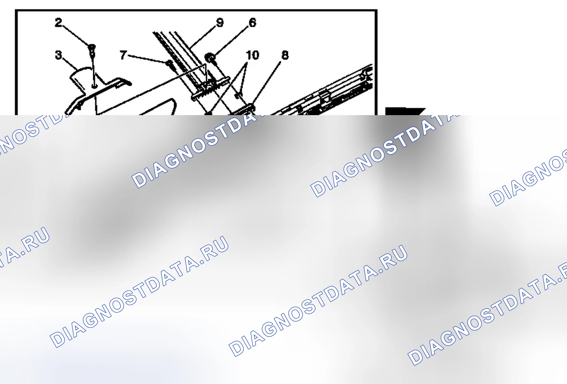 Рис. 104: Замена поперечной направляющей багажника (анклав). Chevrolet Traverse I