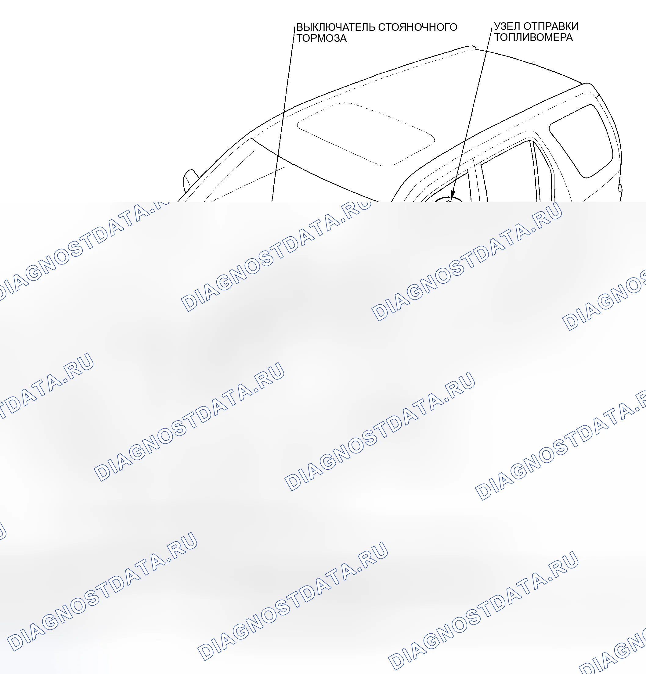 Рис. 1: Указатель расположения компонентов. Honda CR-V II