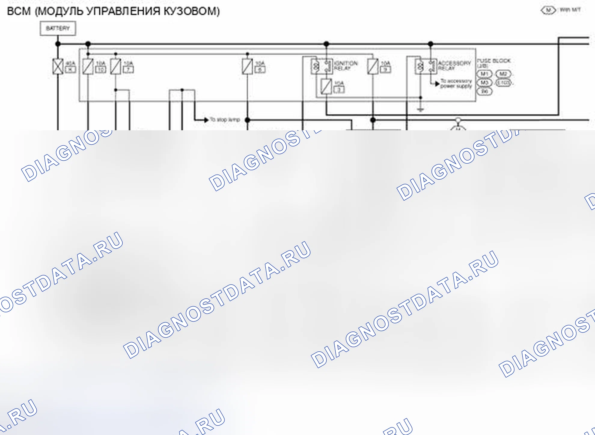 Рис. 53: электросхема - BCM. Honda MDX I