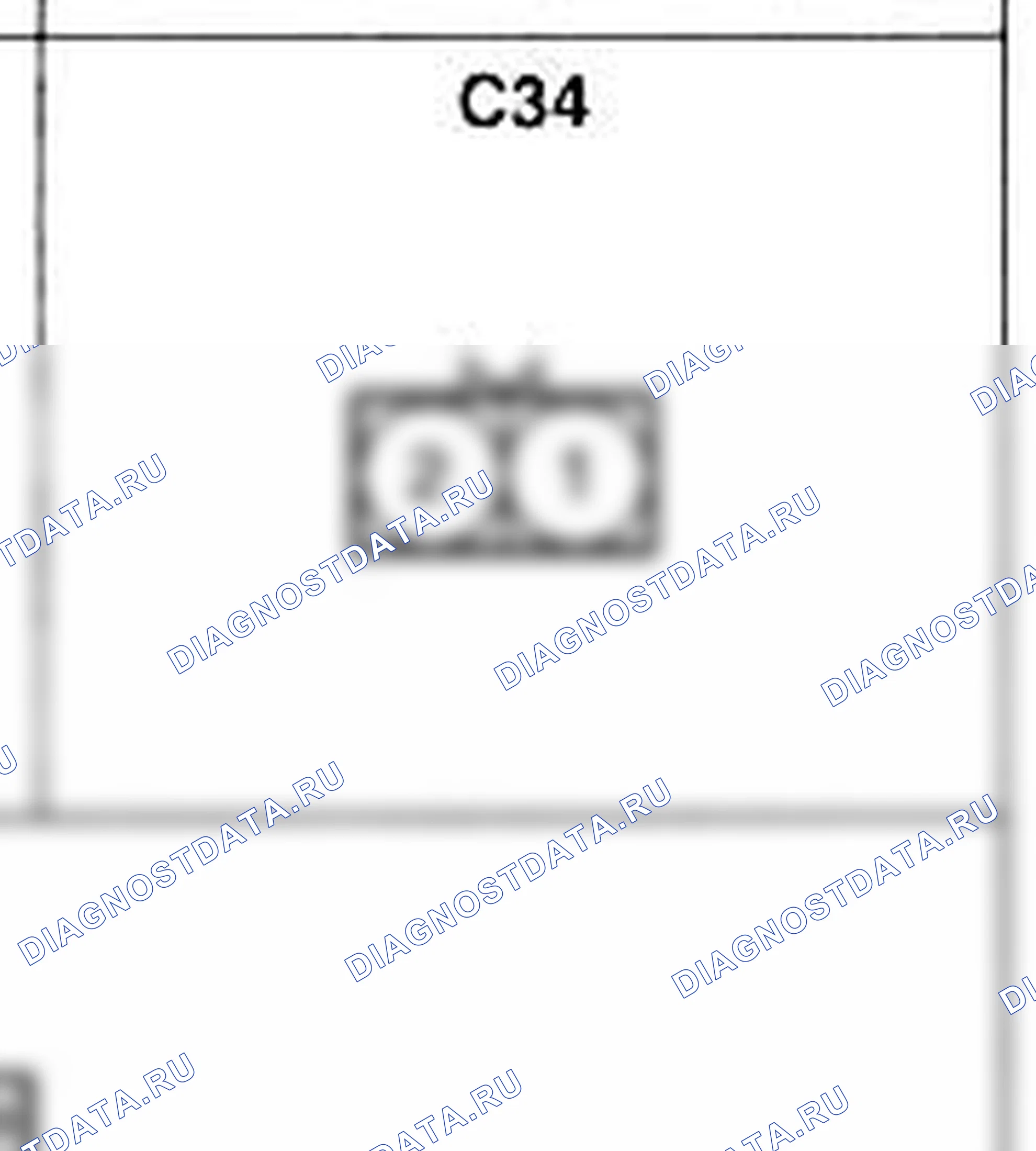 Распиновка разъёма C34 — жгута управления. Hyundai H-1 A1