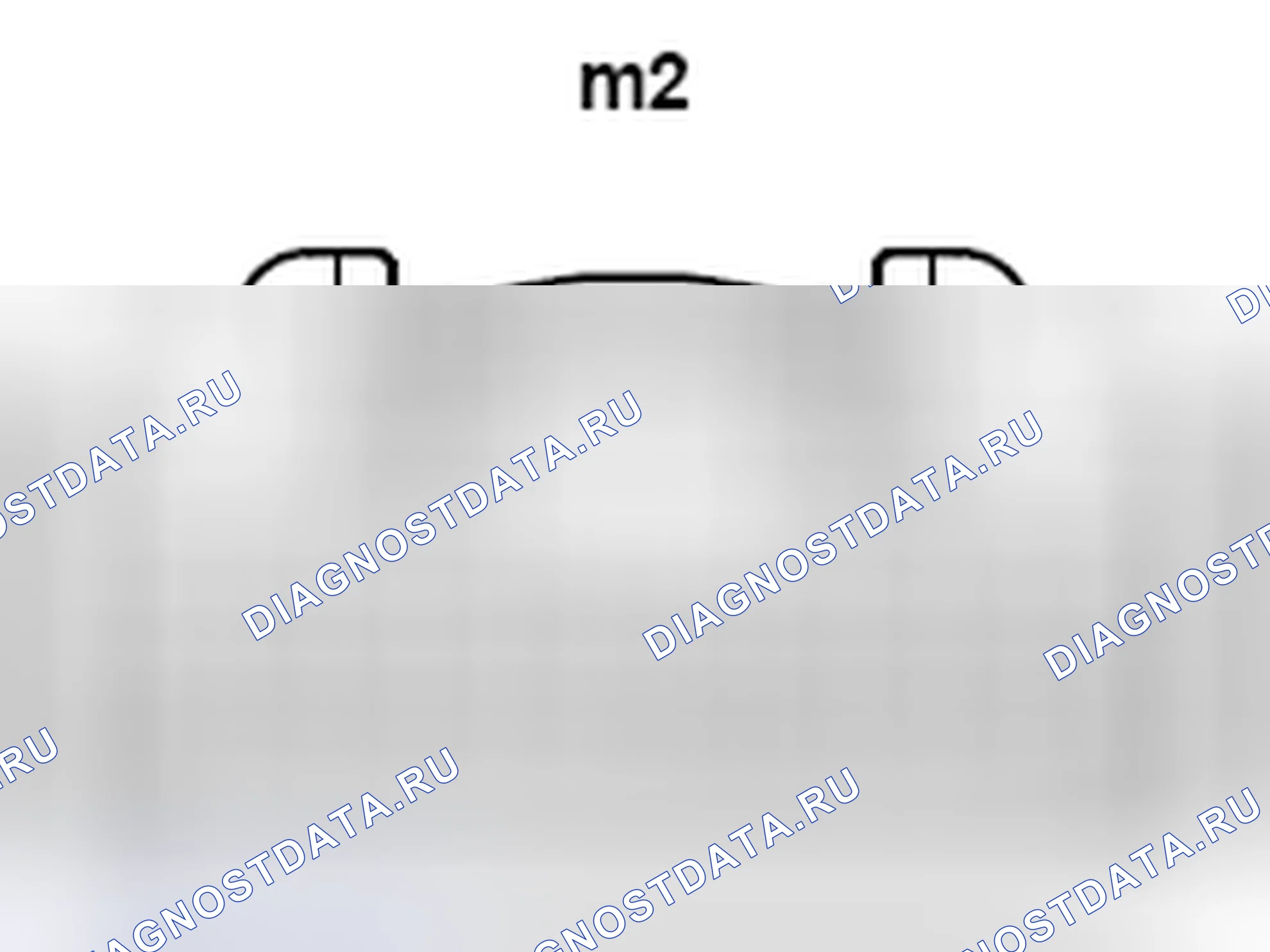 Рис. 1645: радиоизображение Вид с торца разъема приемника в сборе (м2). Toyota Camry XV50