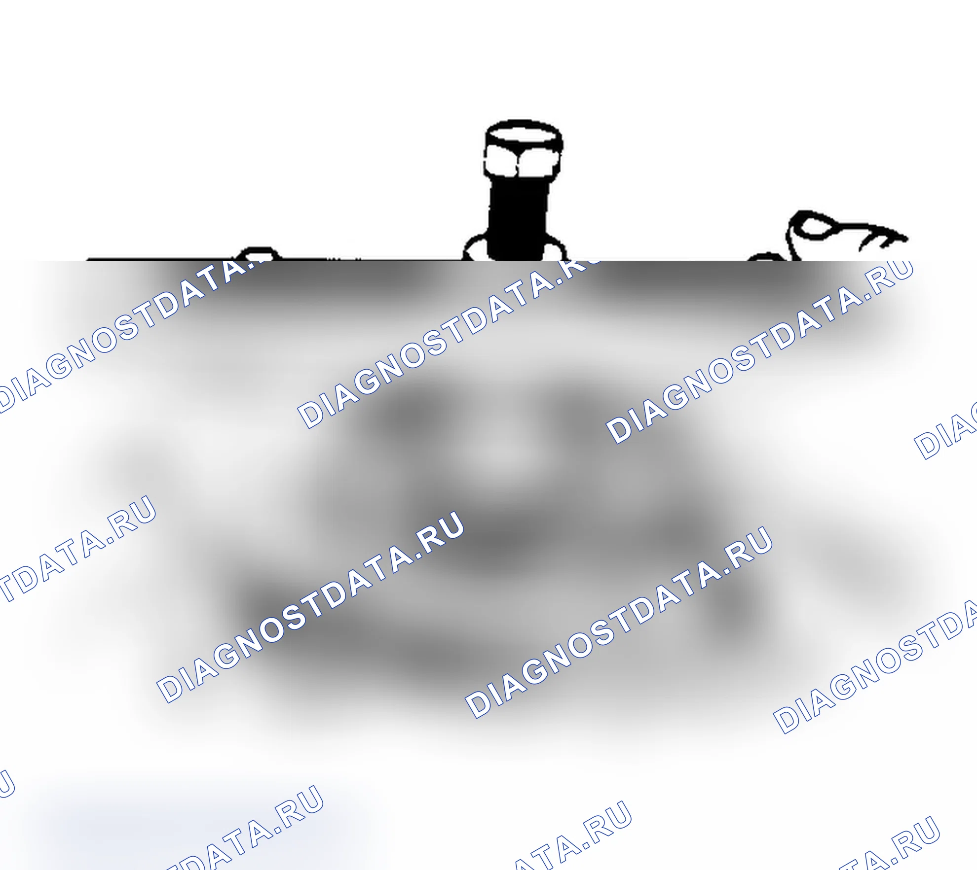 Рис. 100: Установка инструмента для установки шкивов и подшипников (№ 1-Holding приспособления, № 13-Pulley и установки подшипников, № 14-Puller пилота). Chevrolet El Camino V