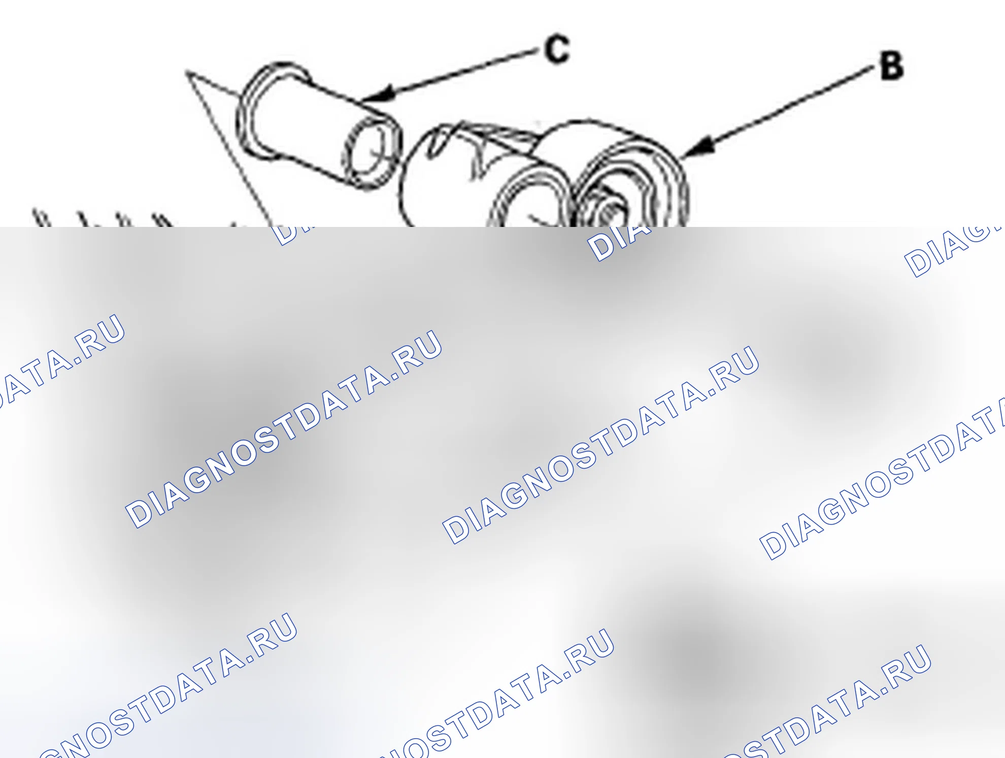 Рис. 108: Замена регулятора синхронизирующего ремня. Honda Odyssey IV