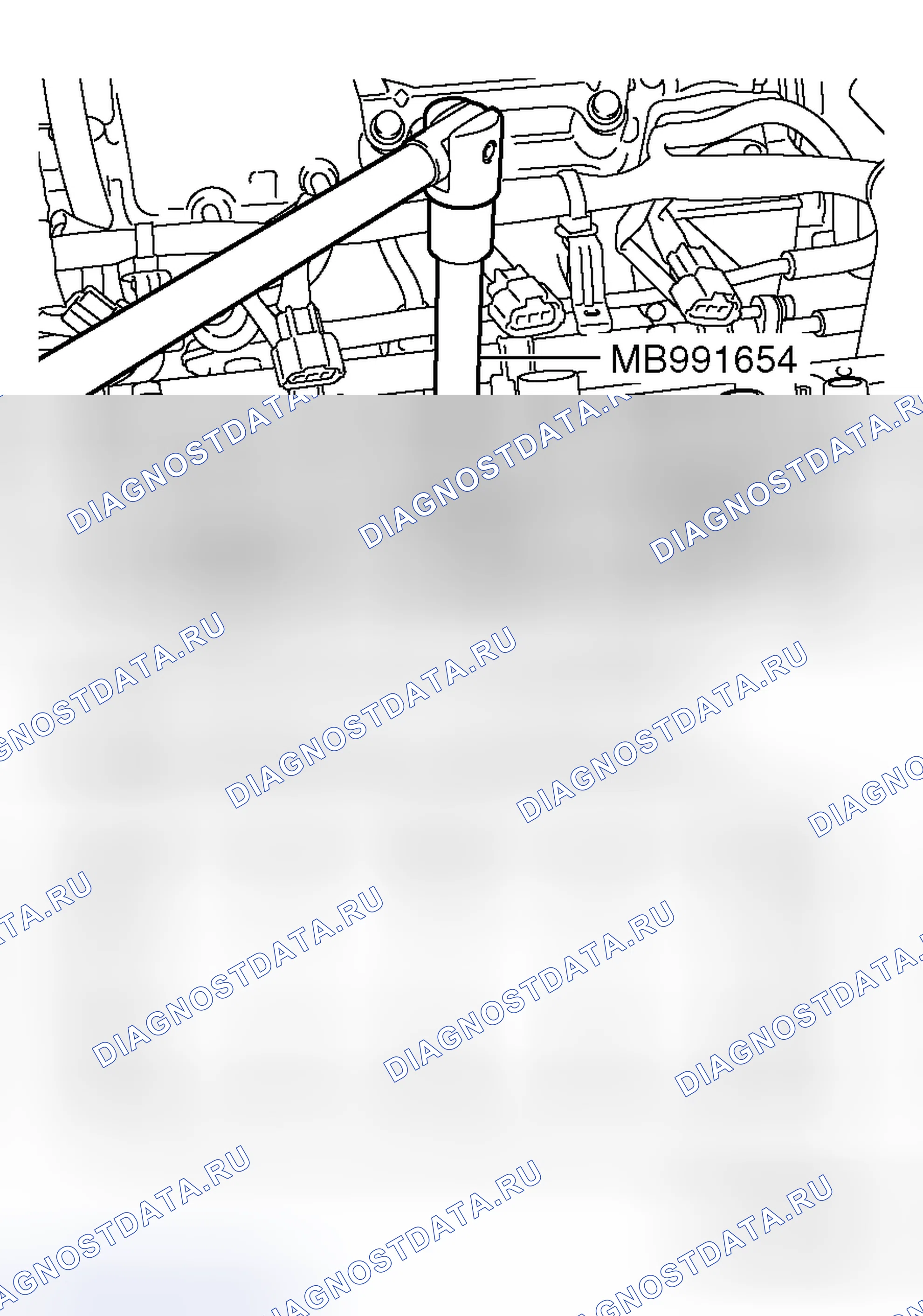 Рис. 145: <<D>> ДЕМОНТАЖ БОЛТОВ ГОЛОВКИ ЦИЛИНДРА. Mitsubishi Lancer Evolution IX