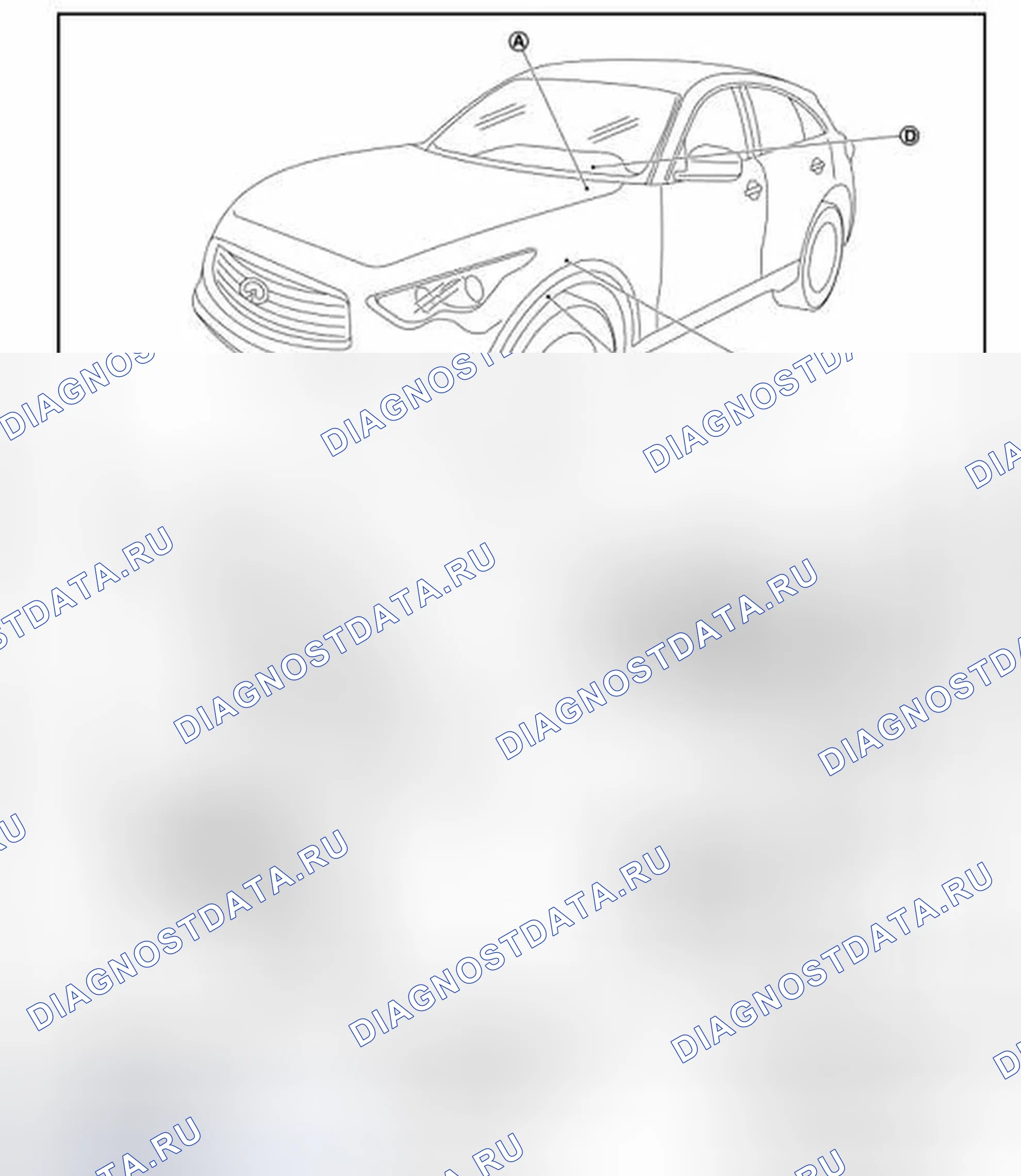 Рис. 11: ASC (ADAPTIVE Переключение управление): РАСПОЛОЖЕНИЕ КОМПОНЕНТОВ. Infiniti FX35 II рестайлинг