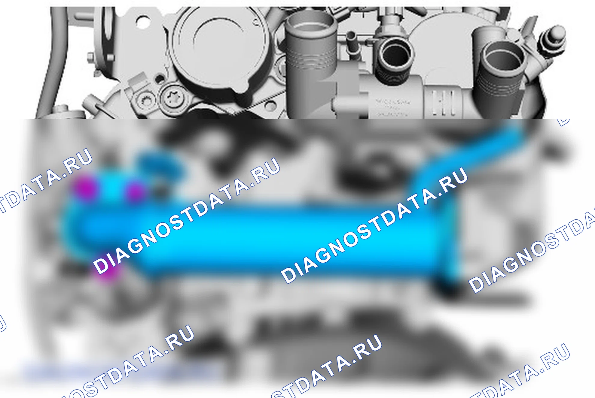 Как снять и установить охладитель системы рециркуляции отработавших газов (EGR). Ford Transit VIII