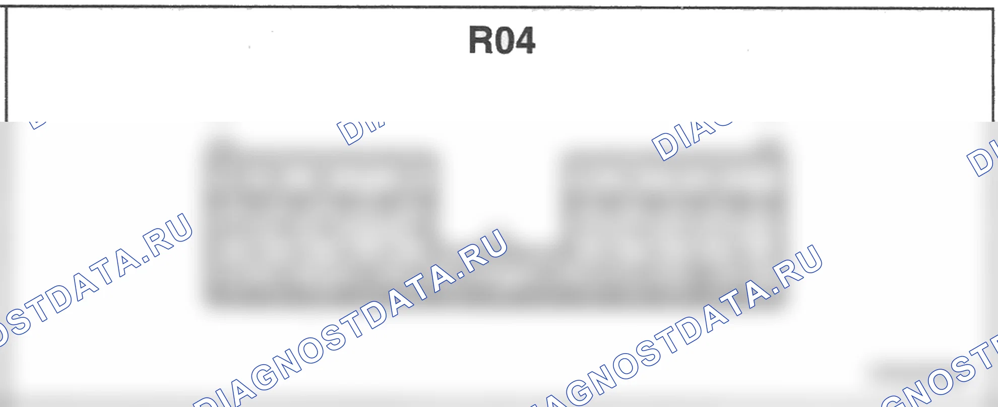 Распиновка разъёма R04 — заднего жгута. Hyundai Atos MX