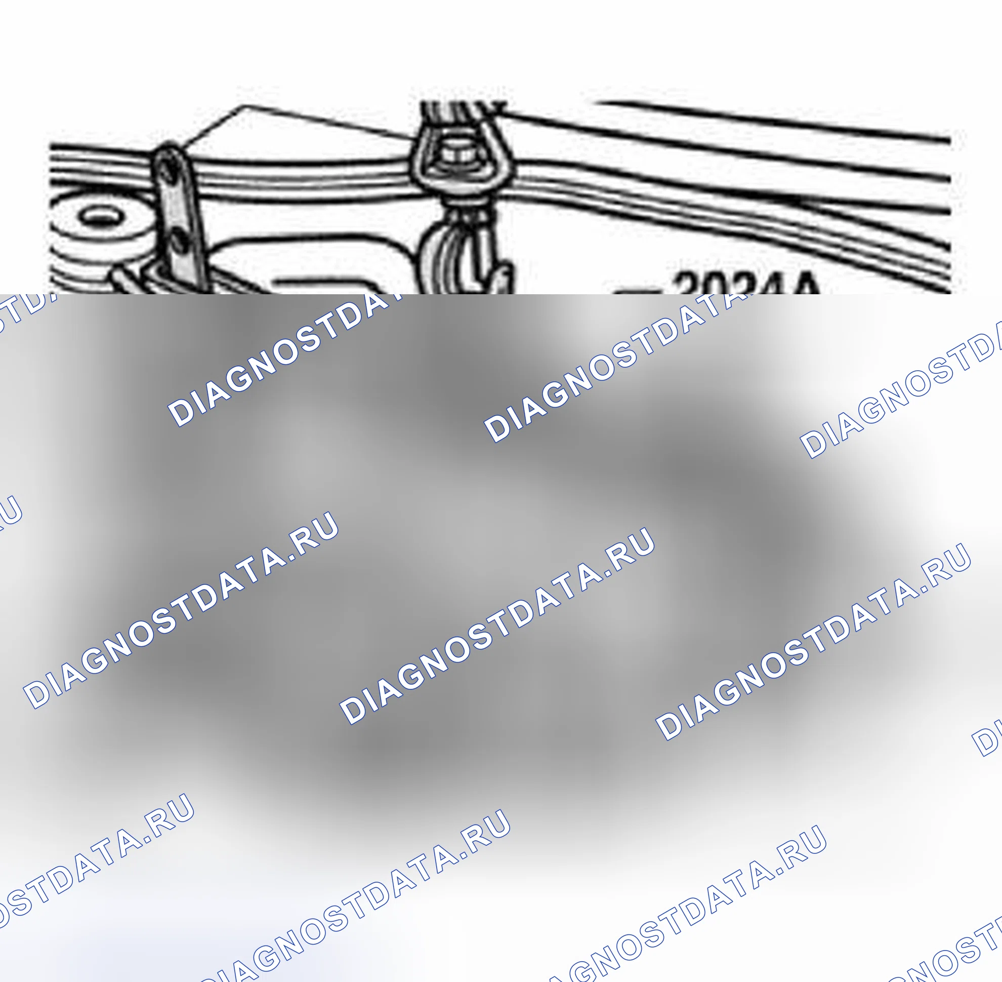 Рис. 40: Крепление стропа двигателя. Volkswagen Jetta III