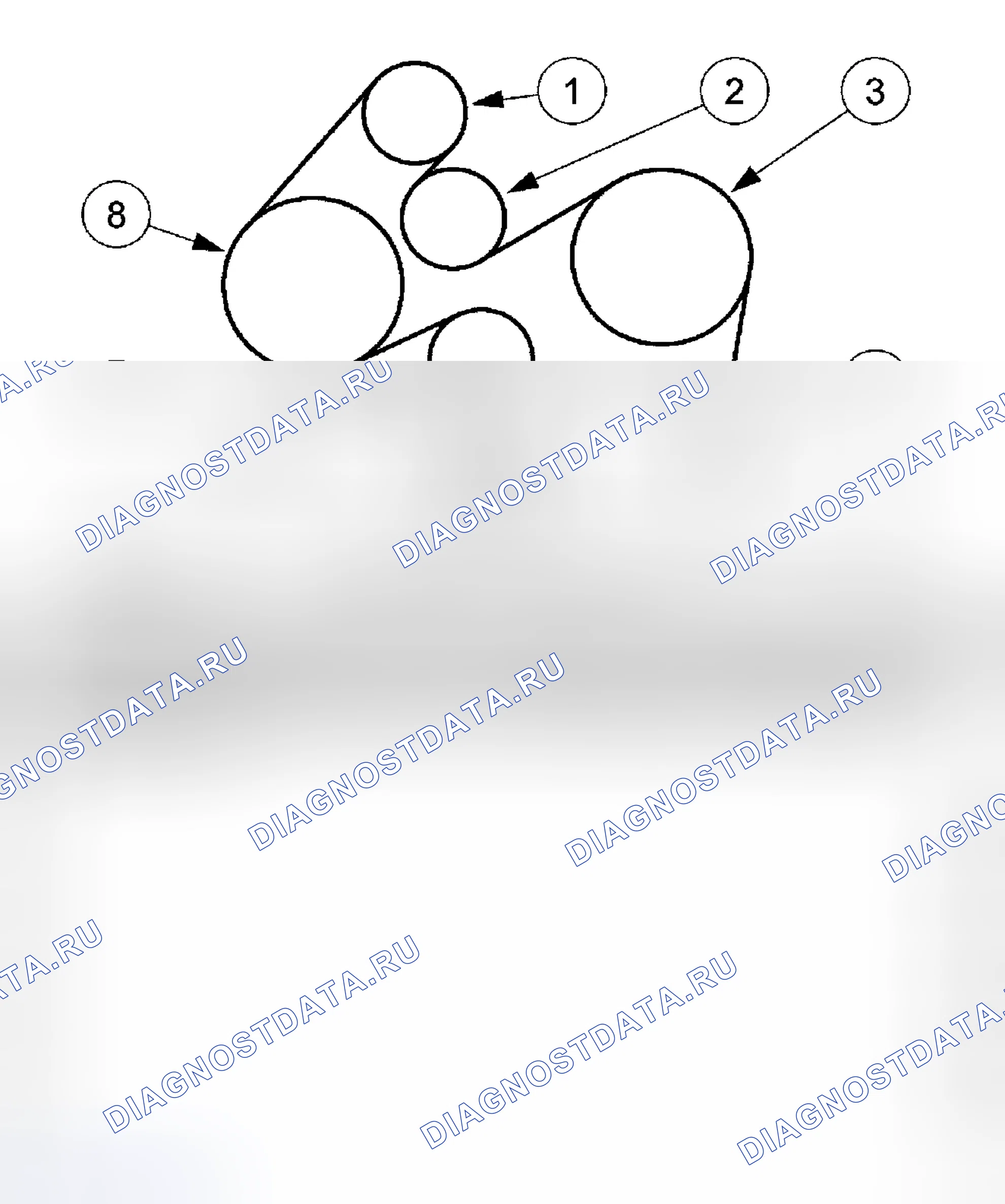 Рис. 1: Расположение компонентов 3.0L (2V). Hyundai Porter IV