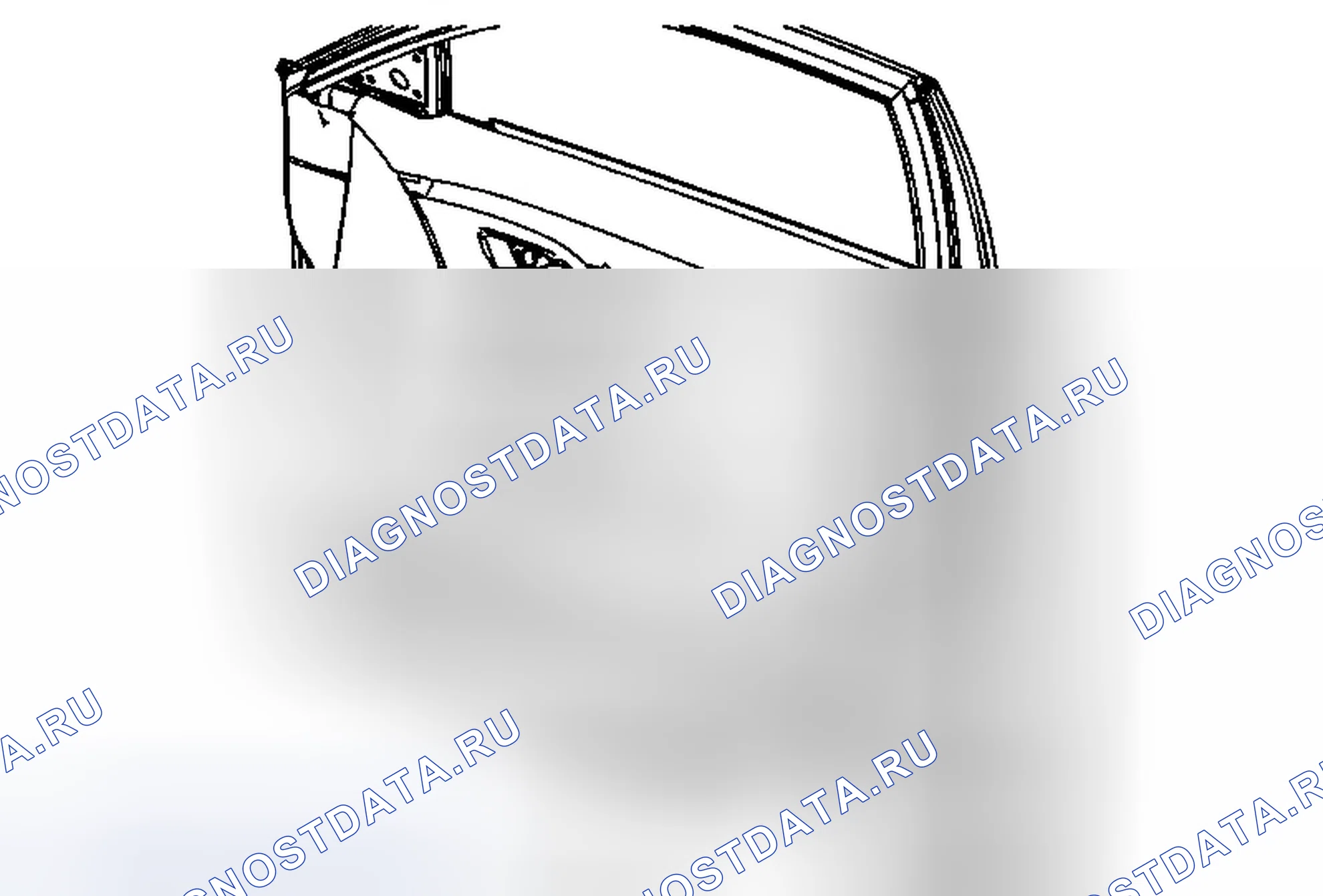 Рис. 37: Замена дверной лампы и отражателя. Cadillac CTS II