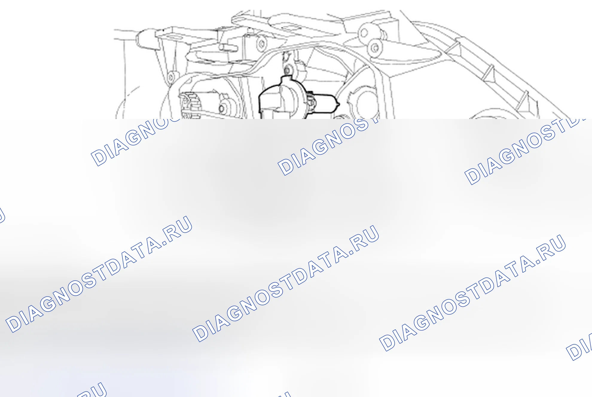 Рис. 7: Идентификация лампы дальнего света, снятие / установка компонентов. Mazda 2 I рестайлинг