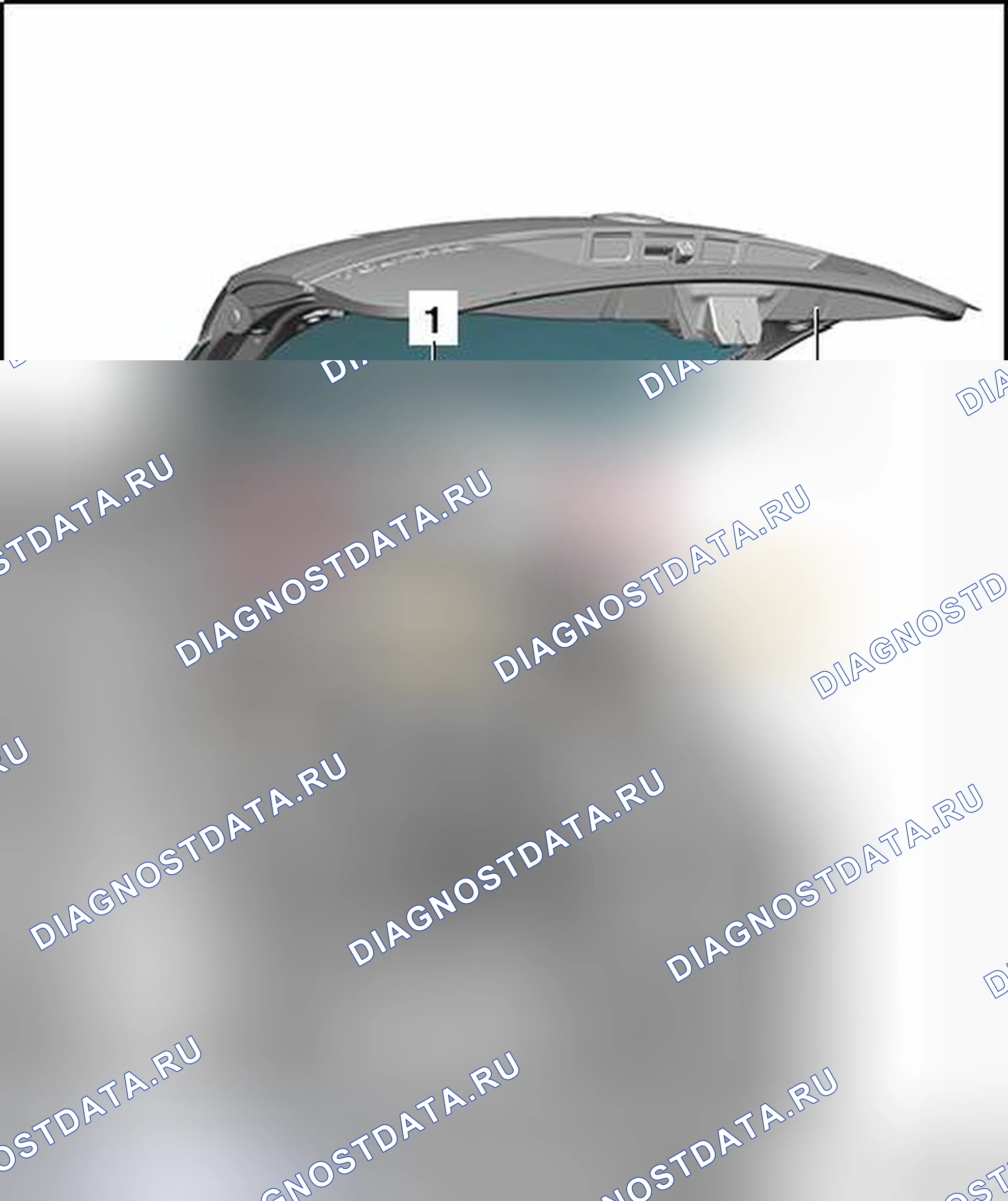 Рис. 45: ОБЗОР ШАРНИРНОГО УЗЛА ЗАДНЕЙ КРЫШКИ. Volkswagen Touareg II