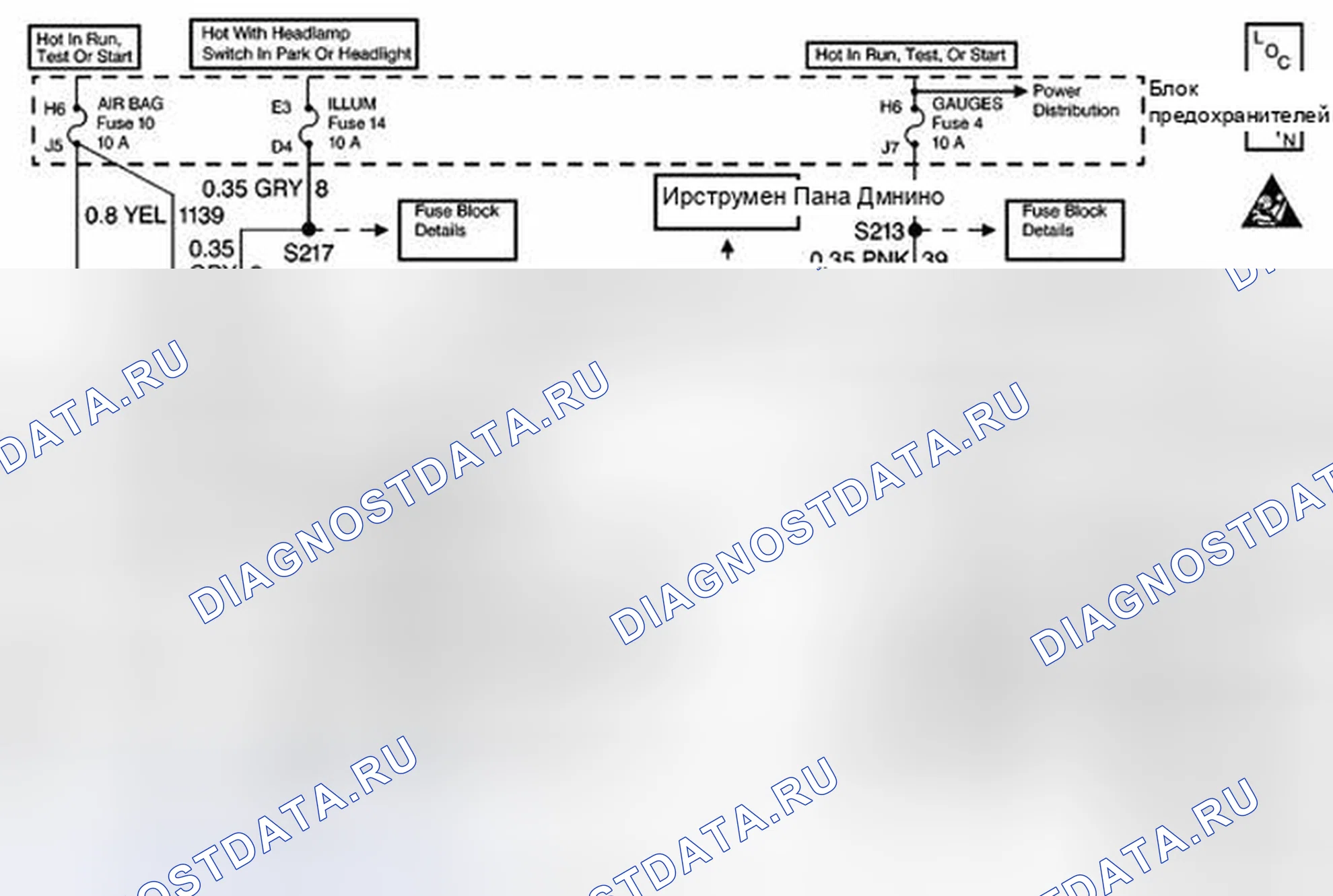 Рис. 47: расшифровка кода ошибки B1054: INFL RST IP модуль выключатель Ckt отказ. Kia Mentor I