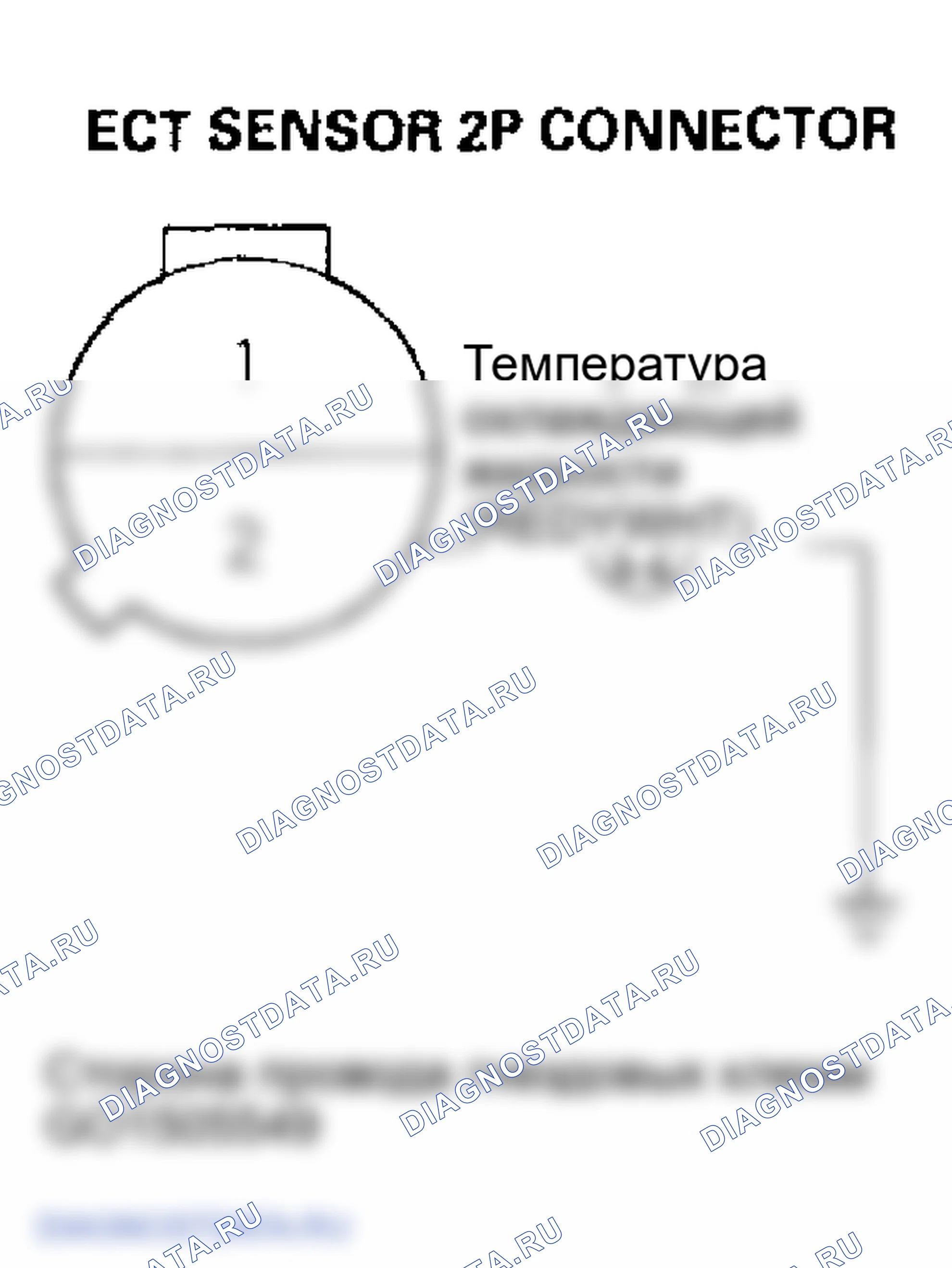 Рис. 166: расшифровка кода ошибки P0117 - ' 99-00, ' 02-04 Модели: Низковольтная цепь датчика температура охлаждающей жидкости. Honda Odyssey II