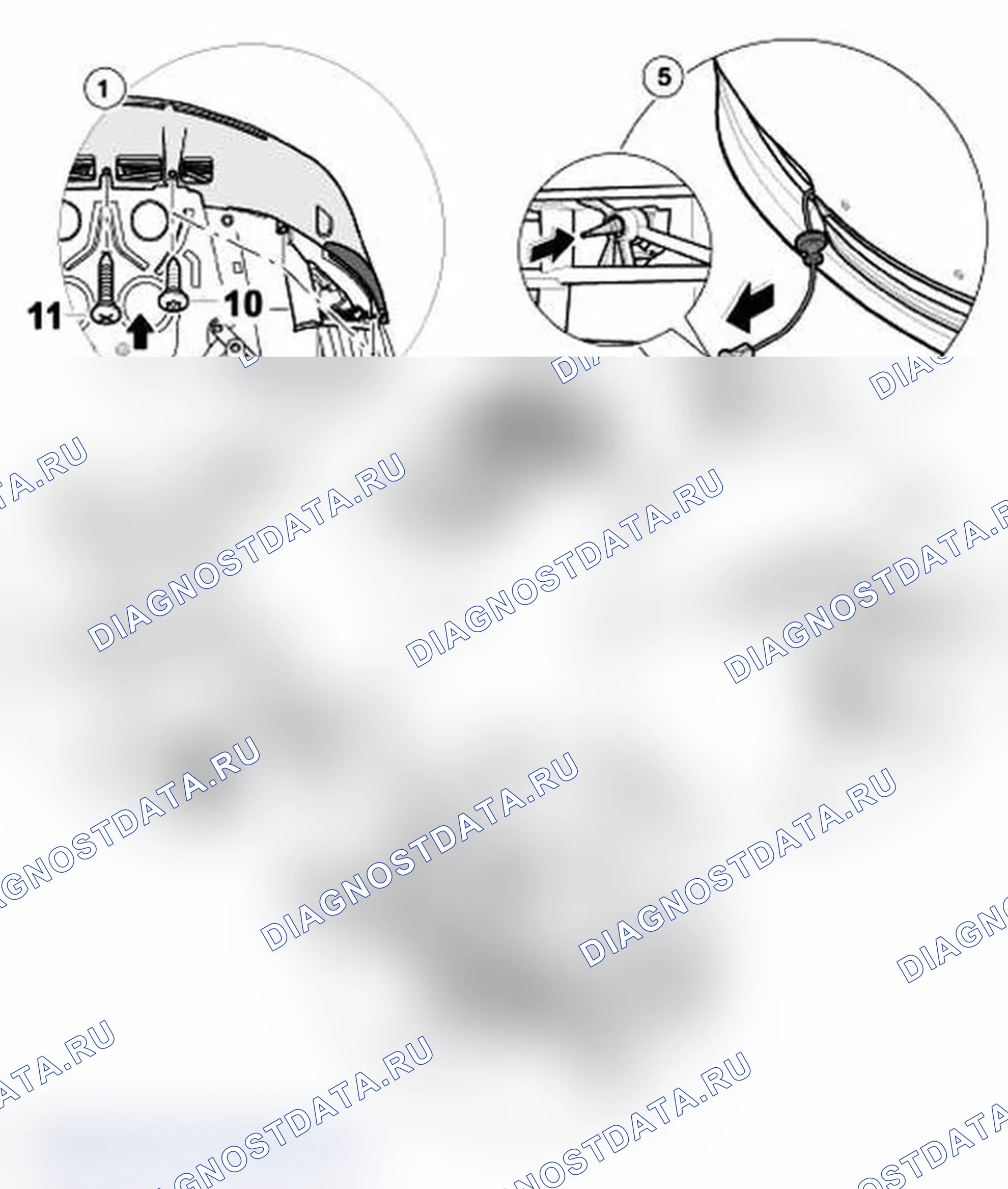 Рис. 132: Установка переднего спойлера. Porsche Boxster S 986