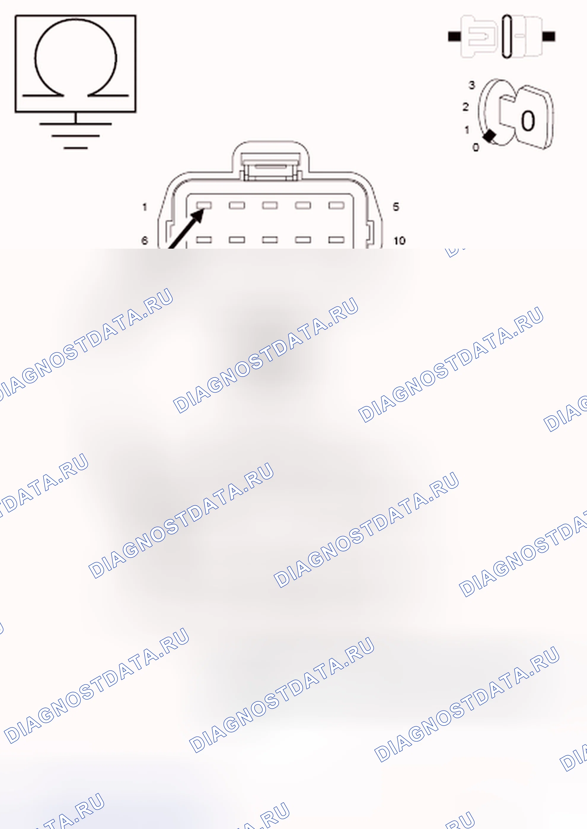 Рис. 1005: Диагностический тест. RAM Pickup 2500 