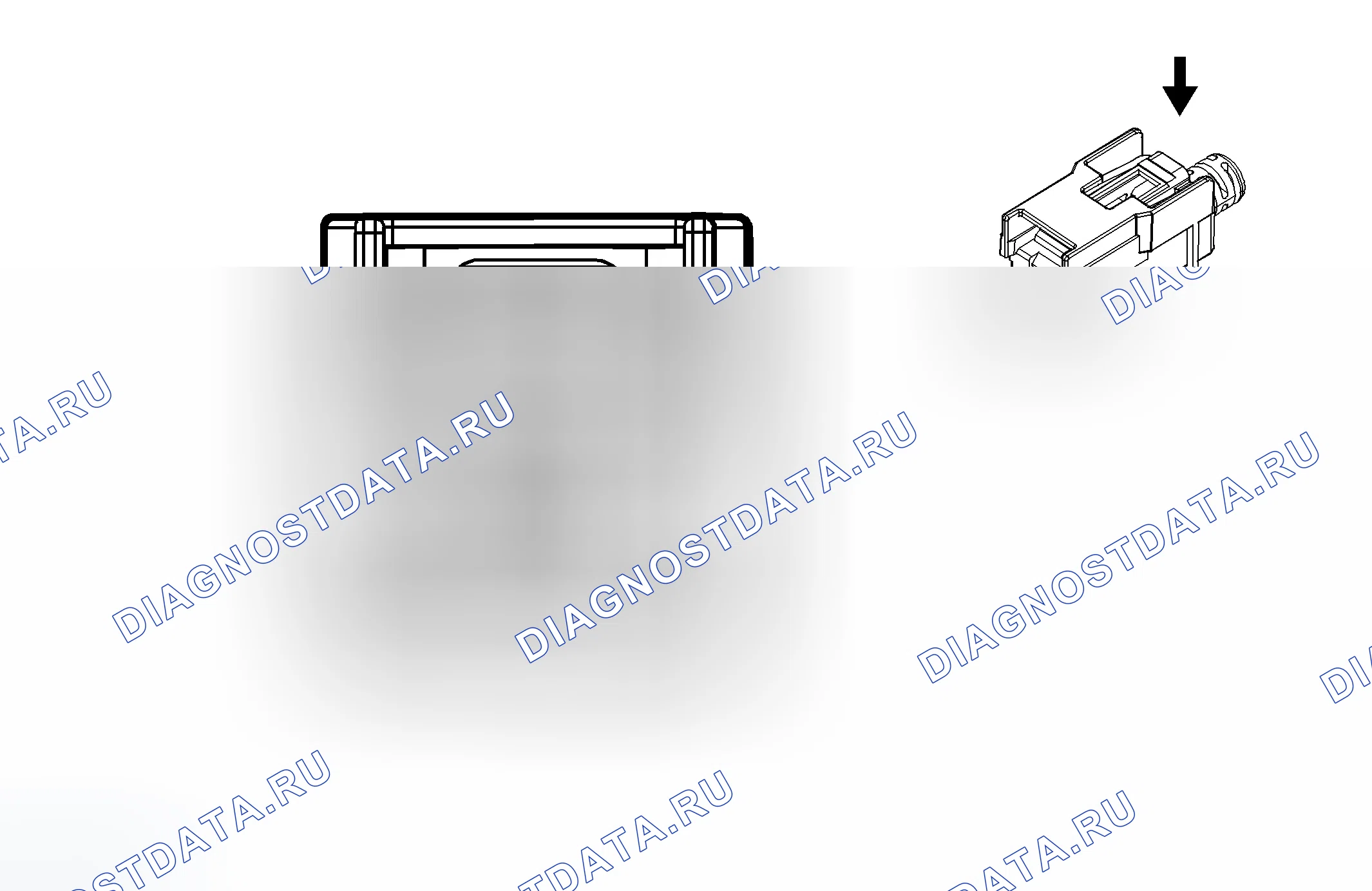 Рис. 382: K74 Модуль X4 управления человеко-машинным интерфейсом (UA3). Cadillac ATS I