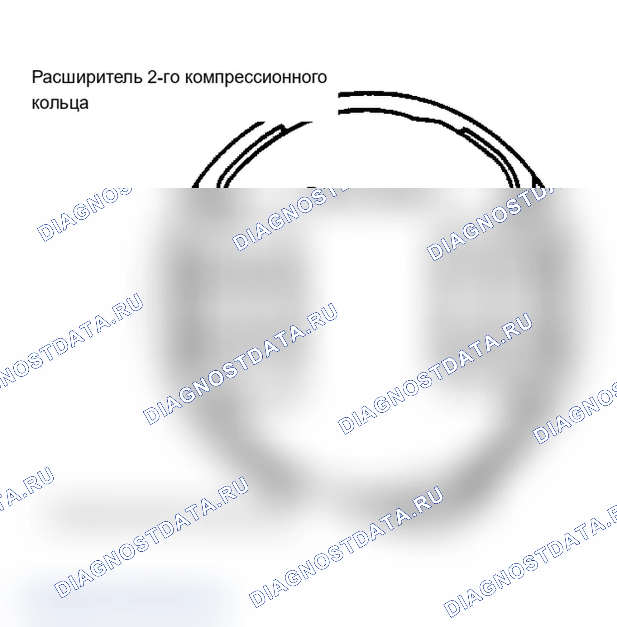 Рис. 19: Расположение зазоров поршневых колец. Chevrolet Chevette I