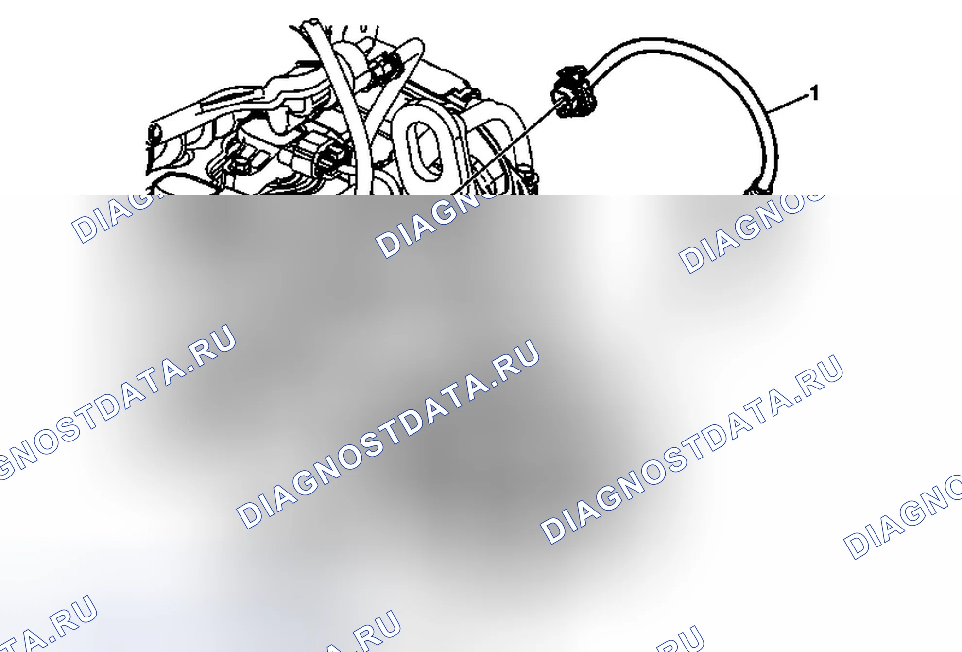 Рис. 56: Замена датчика нагретого кислорода - Банк 1 Датчик 1. Chevrolet Captiva I рестайлинг