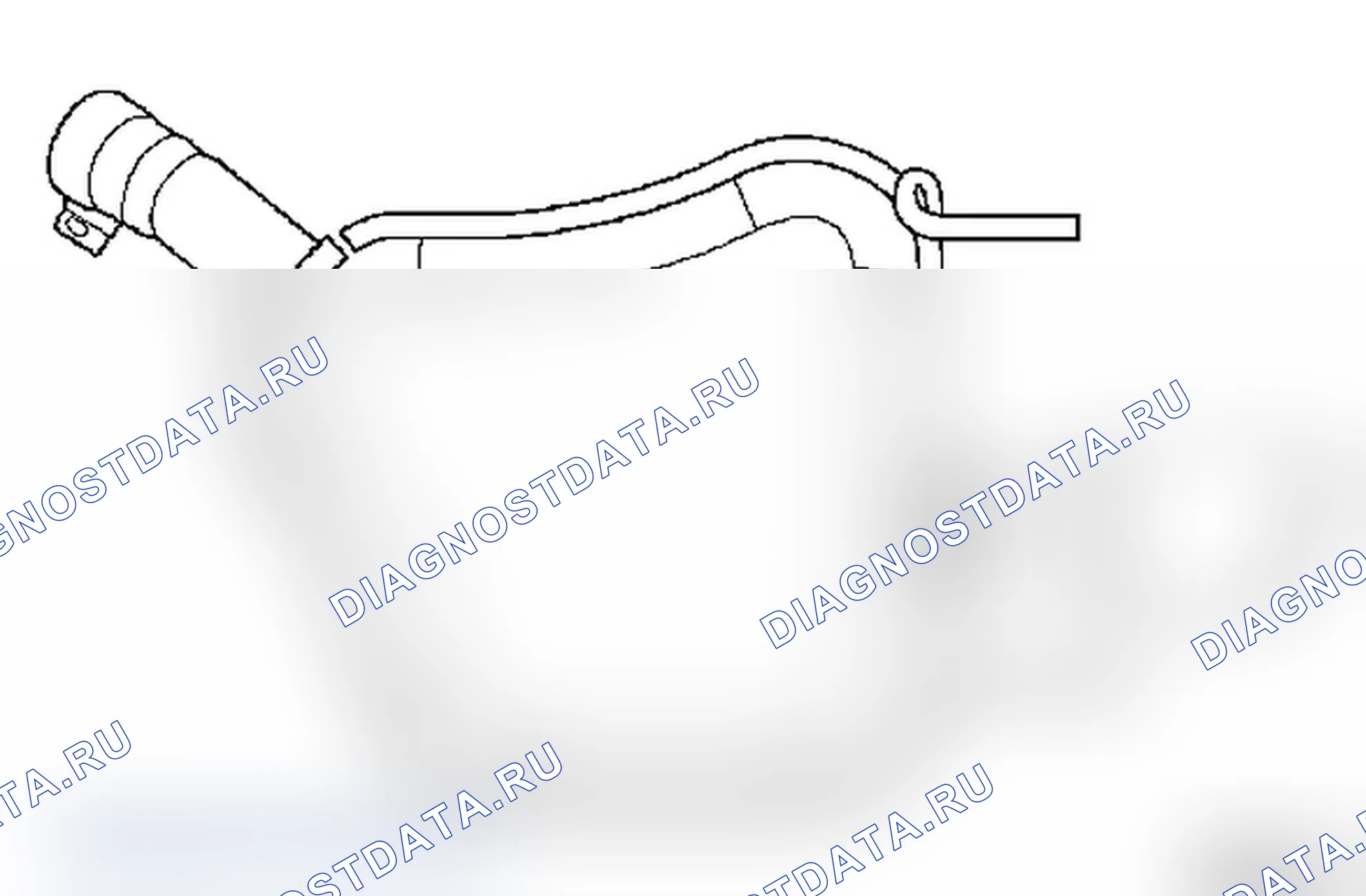 Иллюстрация выхлопной системы (F68, F69). Opel Signum I рестайлинг