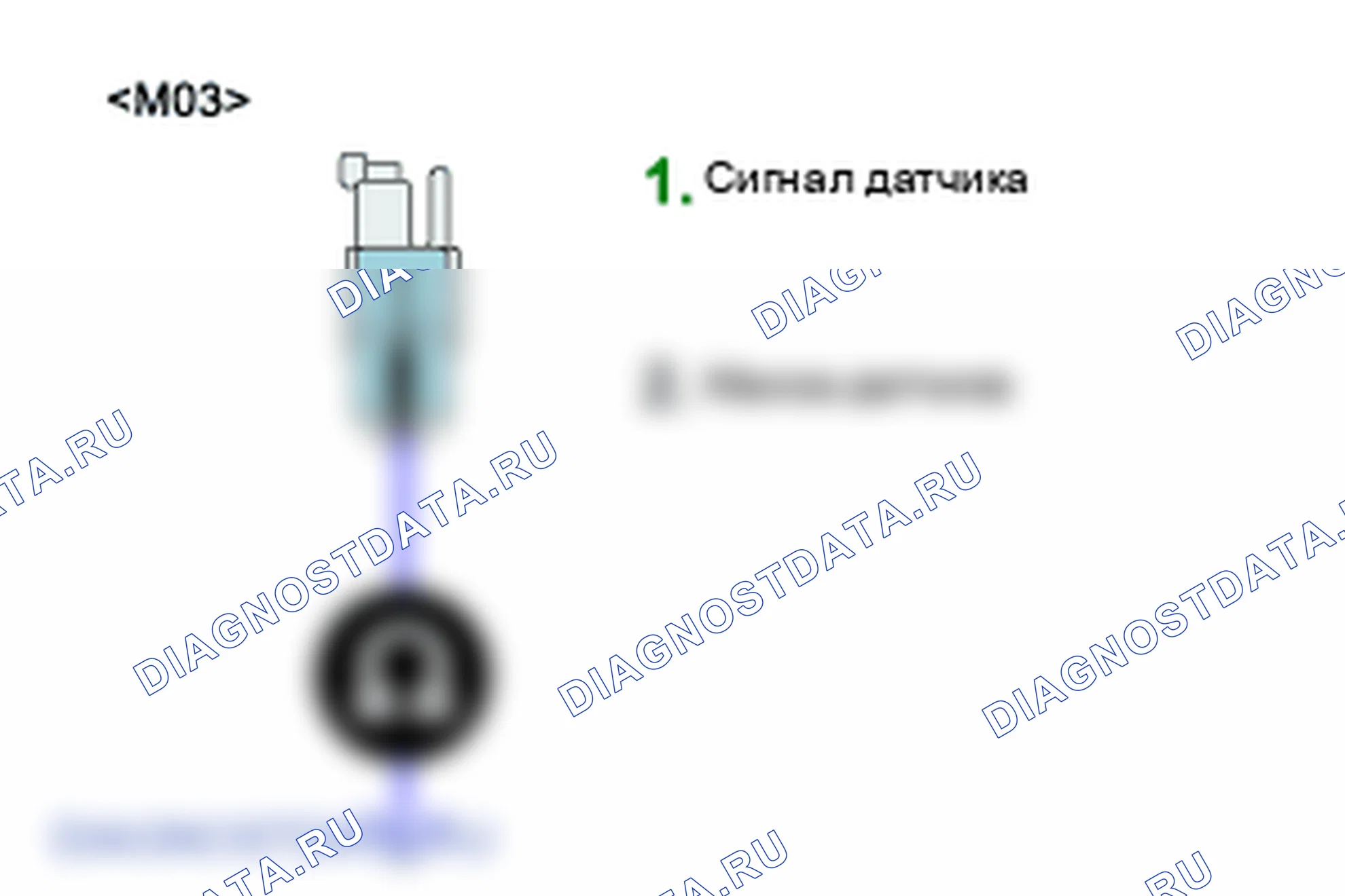 B1203: Короткое замыкание датчика температуры воды (низкий уровень). Hyundai Santa Fe CM