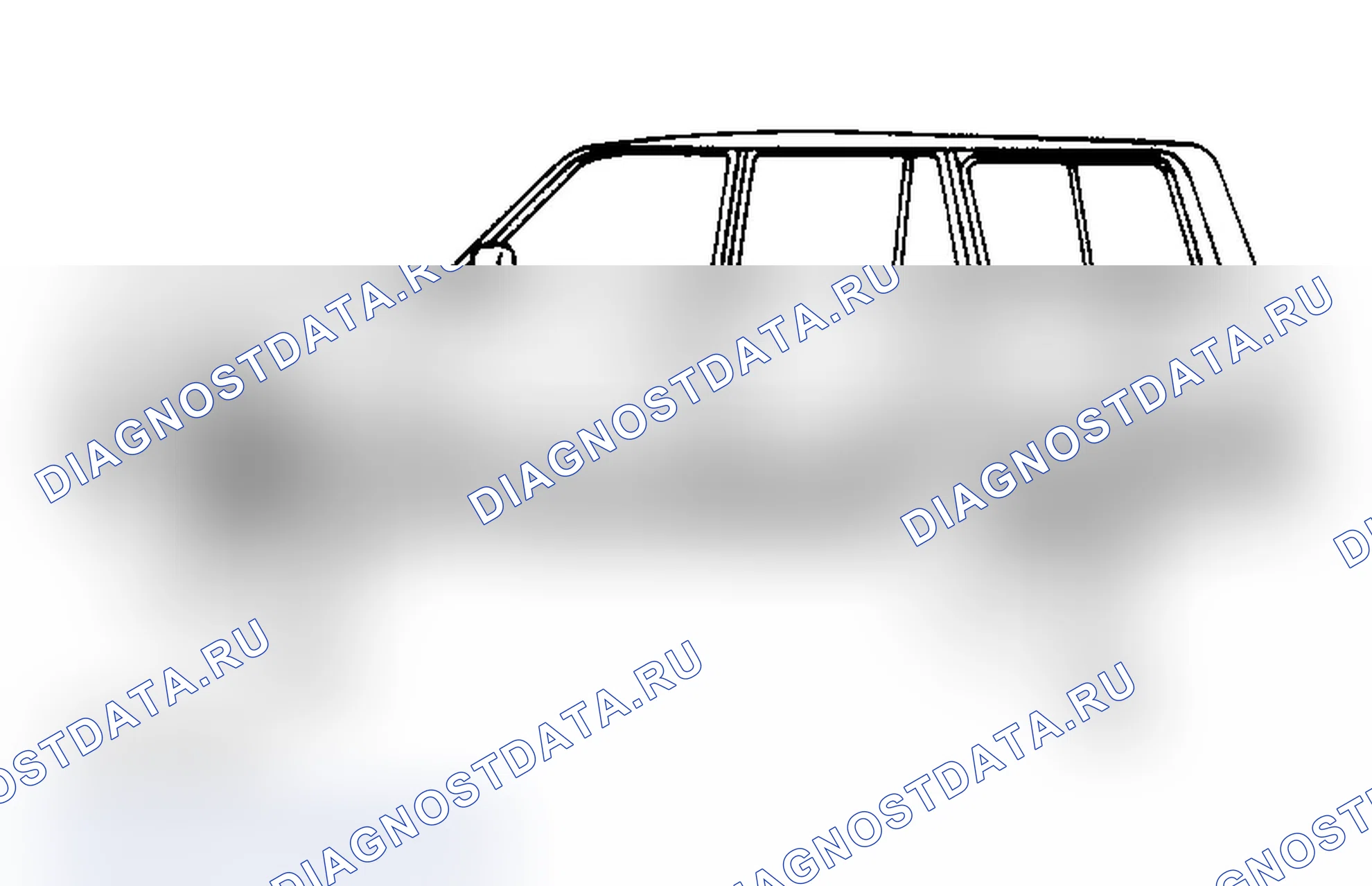 Рис. 1: ТОЧКИ ИЗМЕРЕНИЯ ВЫСОТЫ ПРИ ЕЗДЕ. Toyota Land Cruiser 70