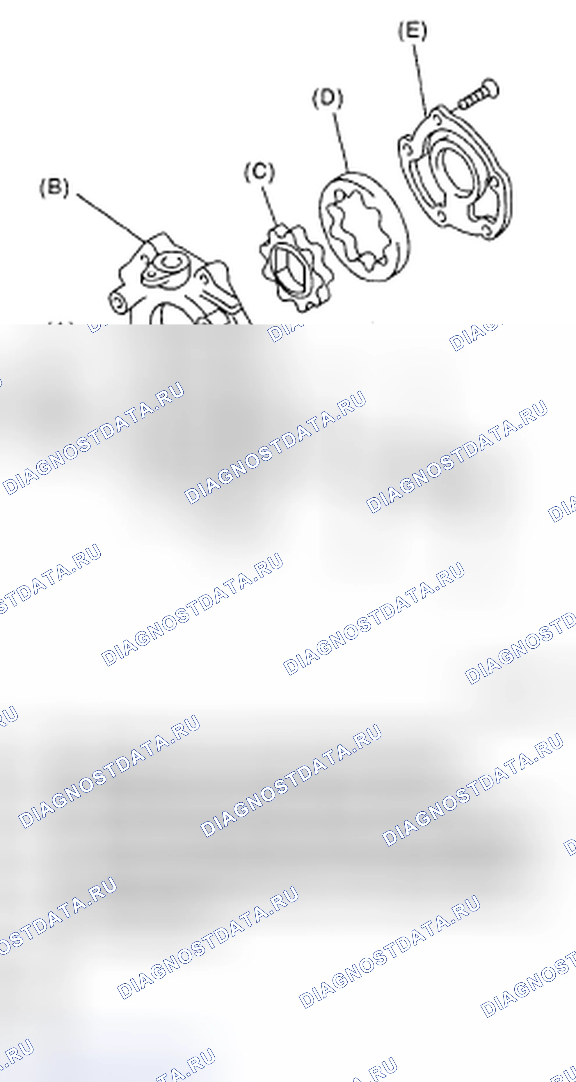 Рис. 18. Разборка масляного насоса. Subaru Impreza WRX GD/GG рестайлинг 2