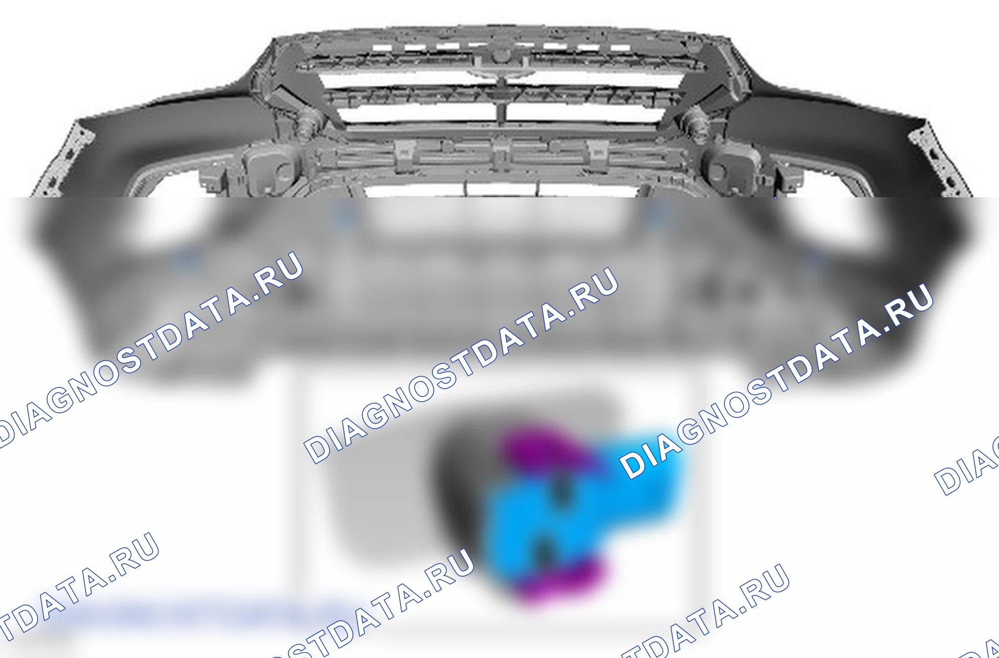 Разборка и сборка кожуха переднего бампера. Ford Kuga II