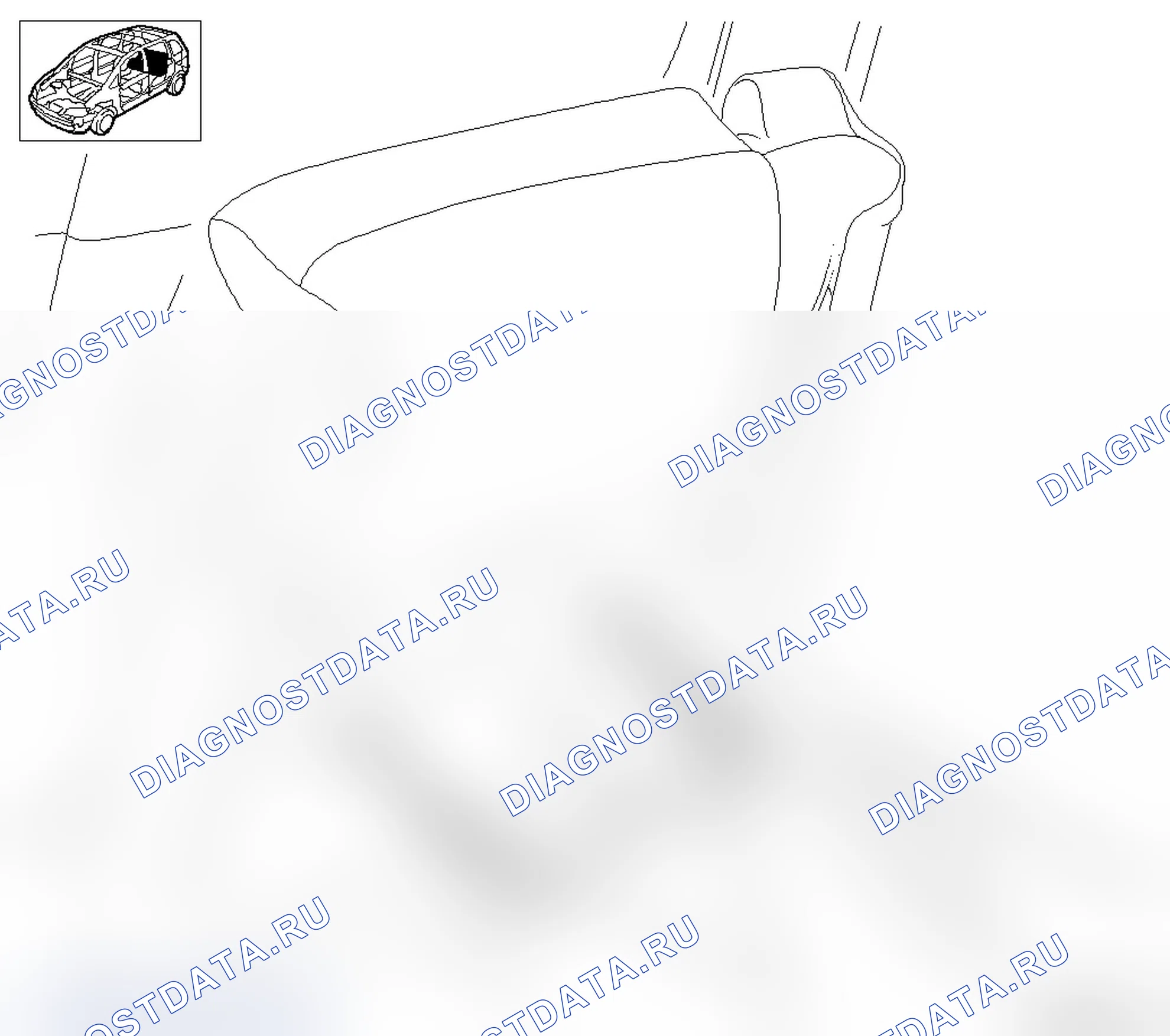 Замена фиксатора подушки заднего сиденья - правая сторона (L35). Opel Astra H