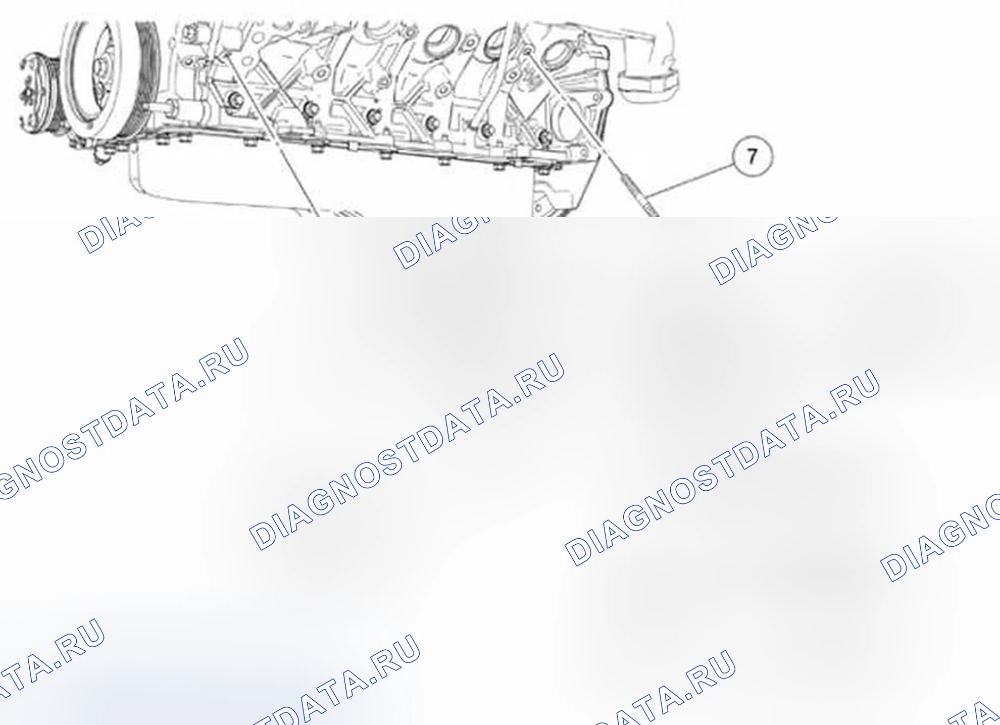 Рис. 1377: Монтаж адаптера масляного фильтра. Ford Econoline E250 