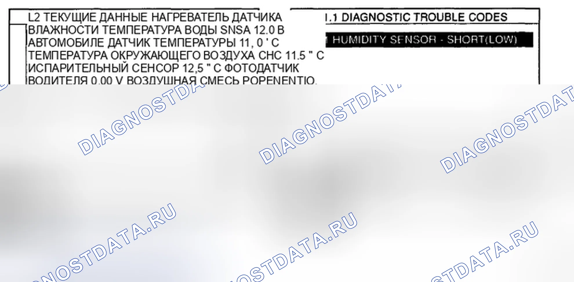 Рис. 16: МОНИТОРИНГ ДАННЫХ SCANTOOL. Kia Magentis II