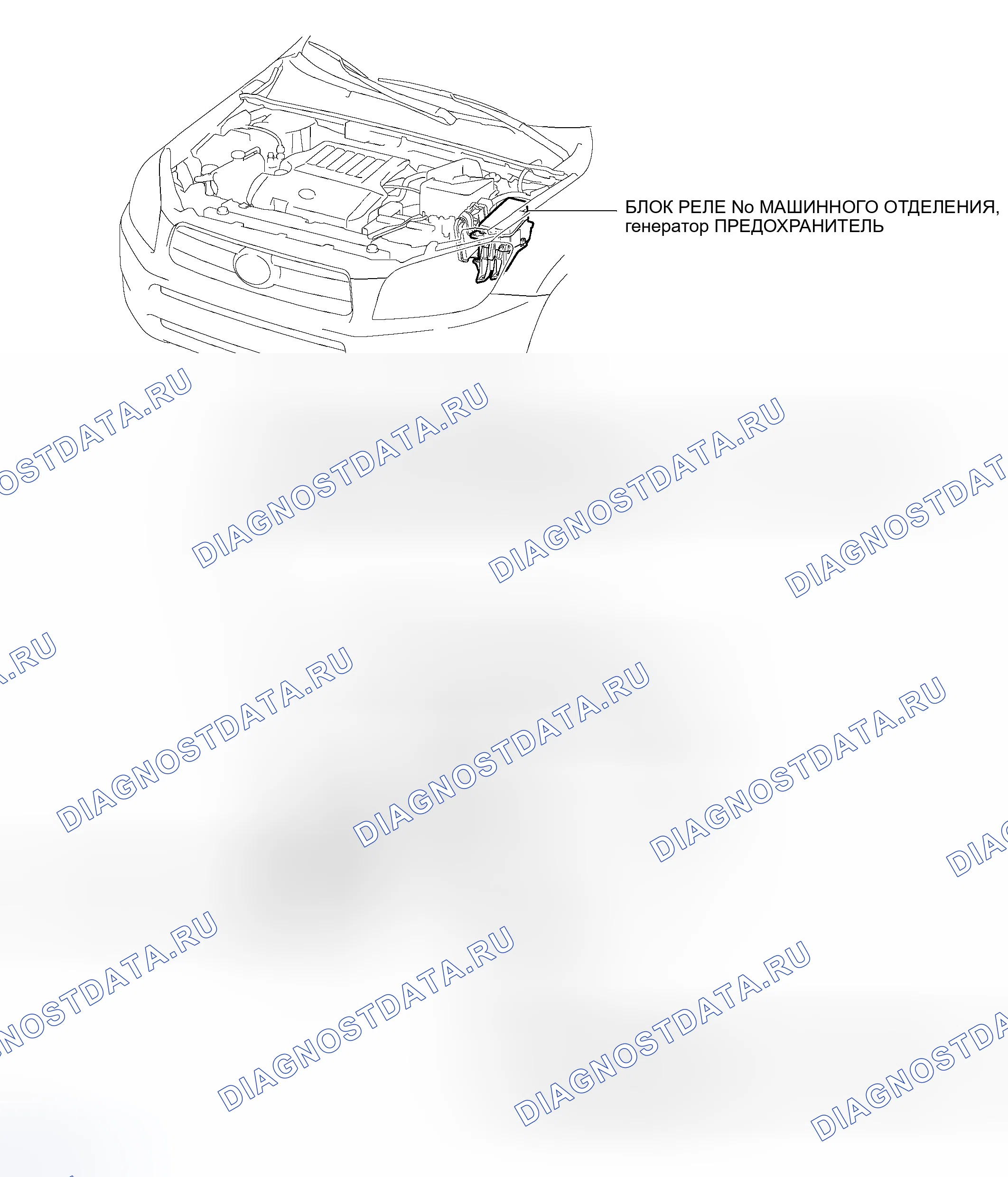 Рис. 1274: РАСПОЛОЖЕНИЕ ДЕТАЛЕЙ. Toyota RAV4 III