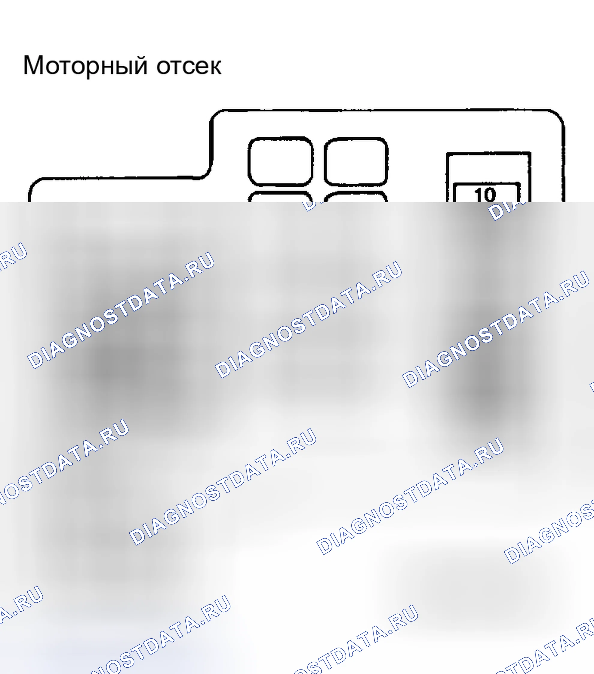 Рис. 1: ИДЕНТИФИКАЦИЯ ПАНЕЛИ ПРЕДОХРАНИТЕЛЕЙ ОТСЕКА ДВИГАТЕЛЯ. Chrysler Sebring I
