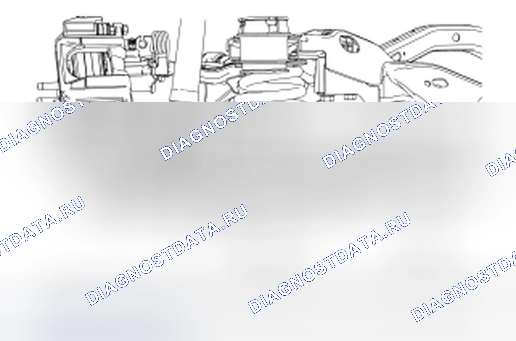 Рис. 15: Измерение высоты заднего хода. Ford Flex I