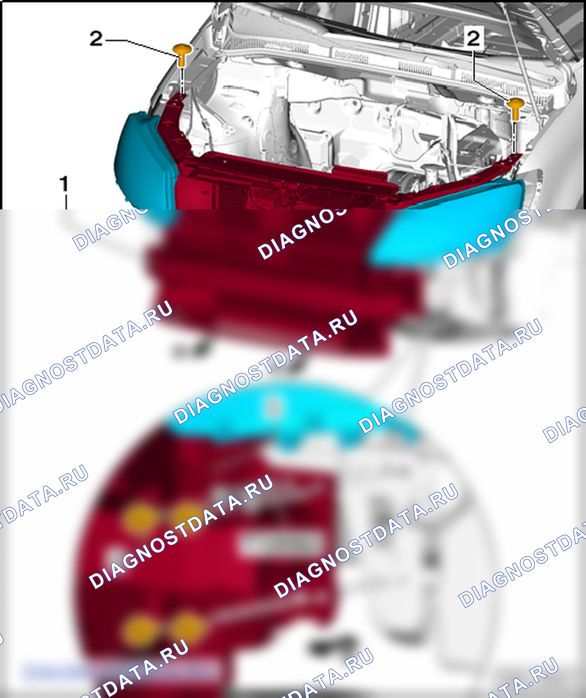 Передняя несущая панель. SEAT Alhambra Ii