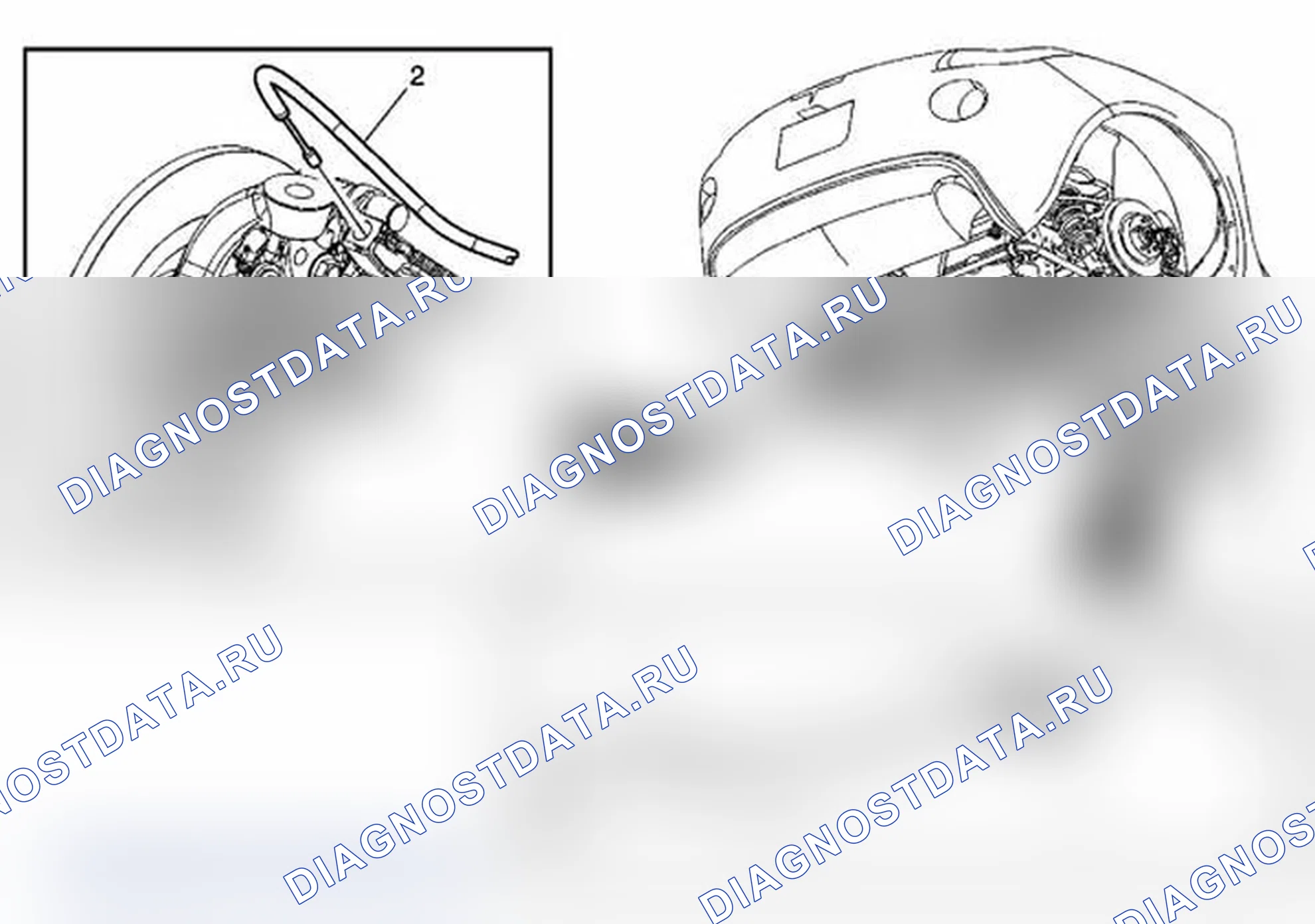 Рис. 3: Замена заднего троса стояночного тормоза. Saturn Sky I final