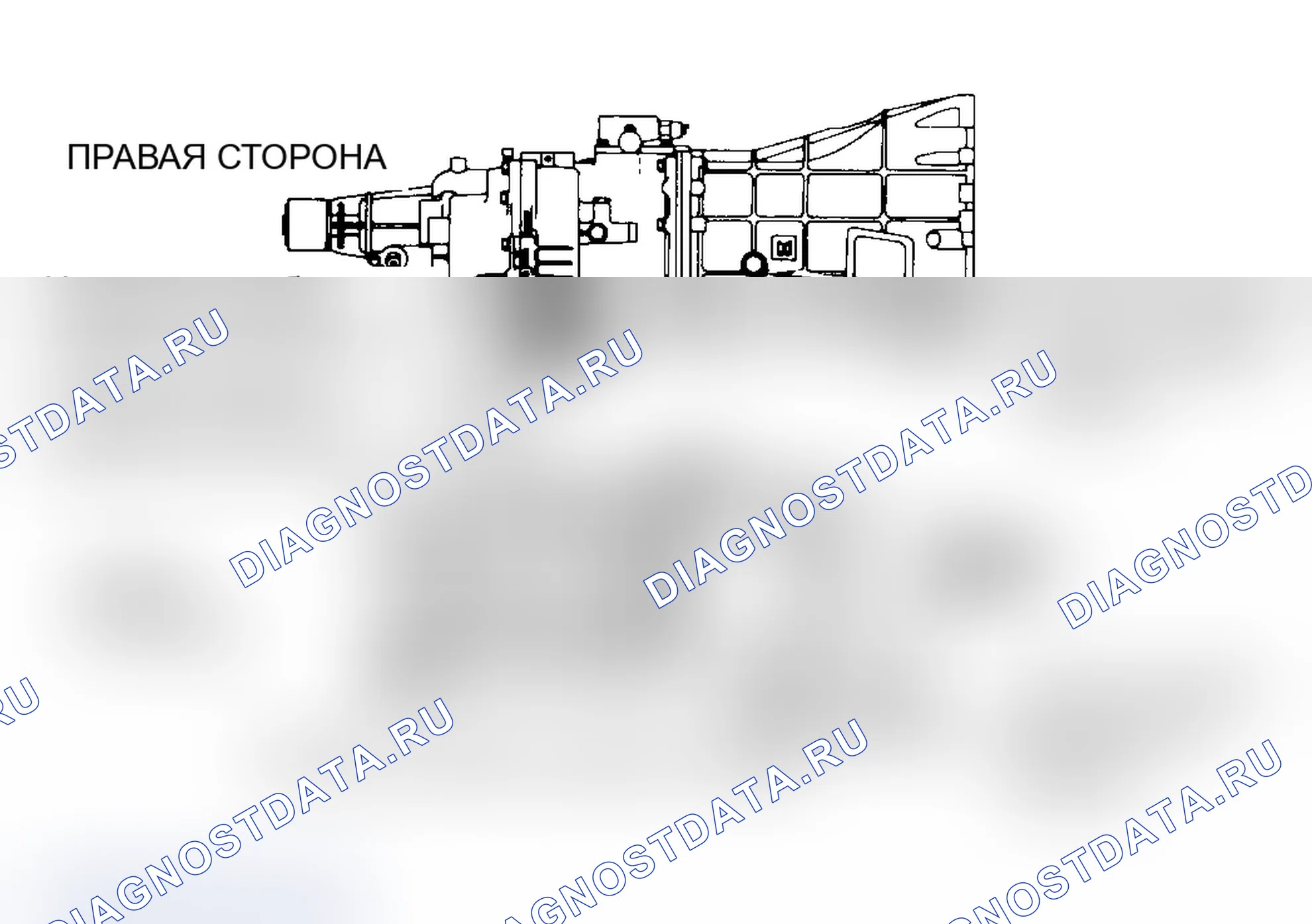 Рис. 3: Коробка передач и раздаточная коробка (Amigo 4WD, Pickup 4WD, Rodeo и Trooper). Isuzu Impulse II