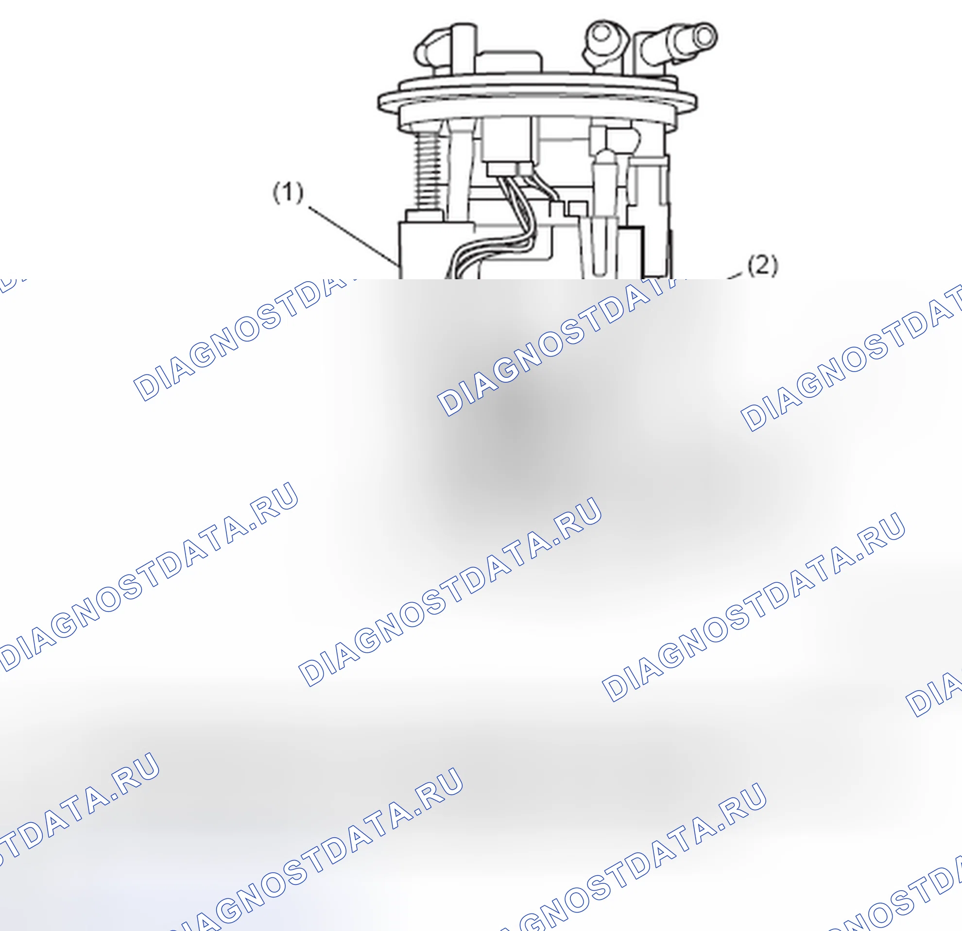 Рис. 443: ДАТЧИК УРОВНЯ ТОПЛИВА. Subaru Outback BR